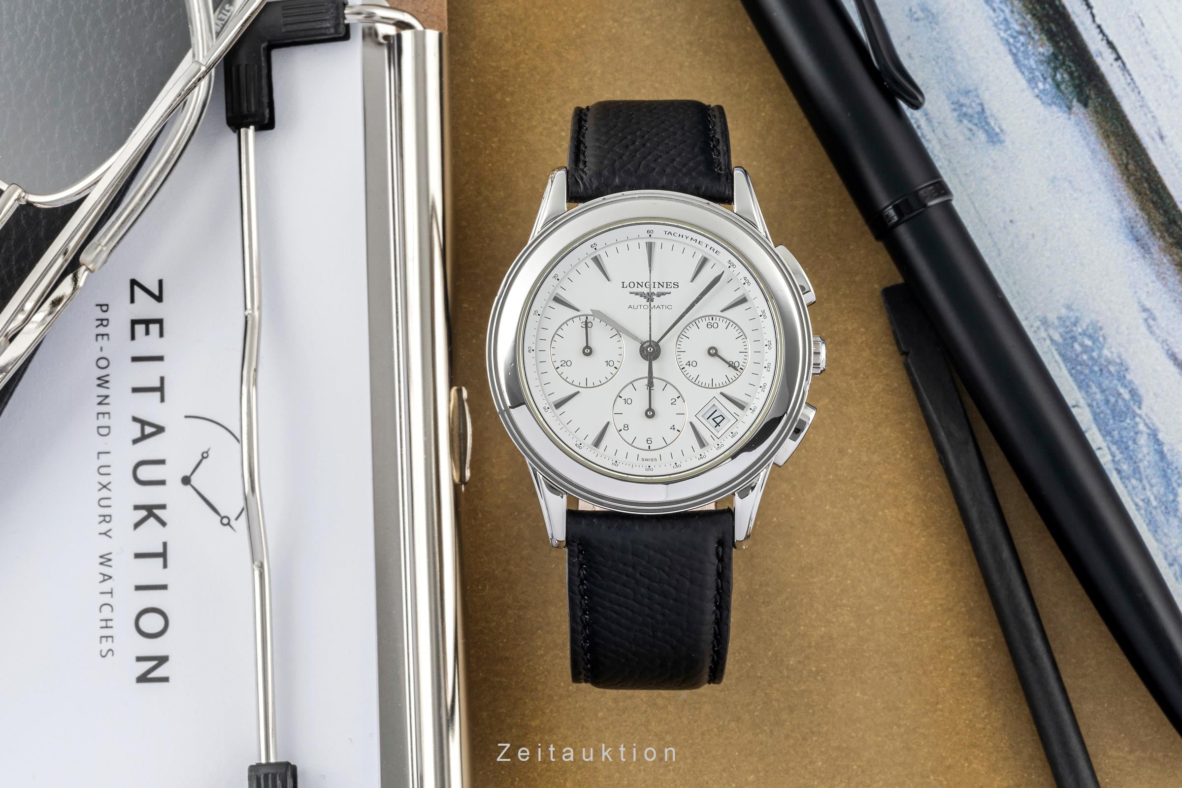 Longines Flagship chronograph steel automatic men's watch L4.718.4  [2401396]