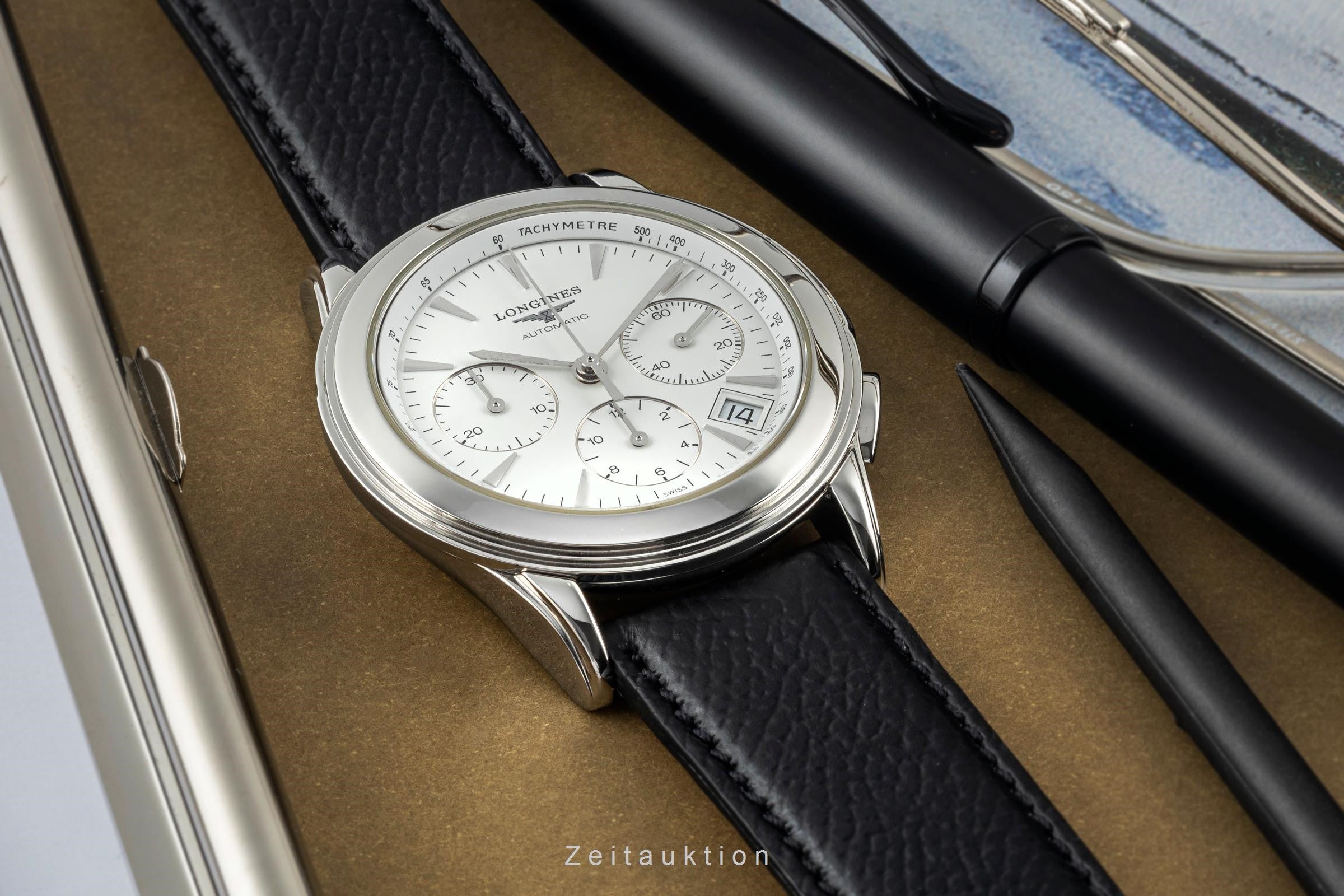 Longines Flagship chronograph steel automatic men's watch L4.718.4  [2401396]