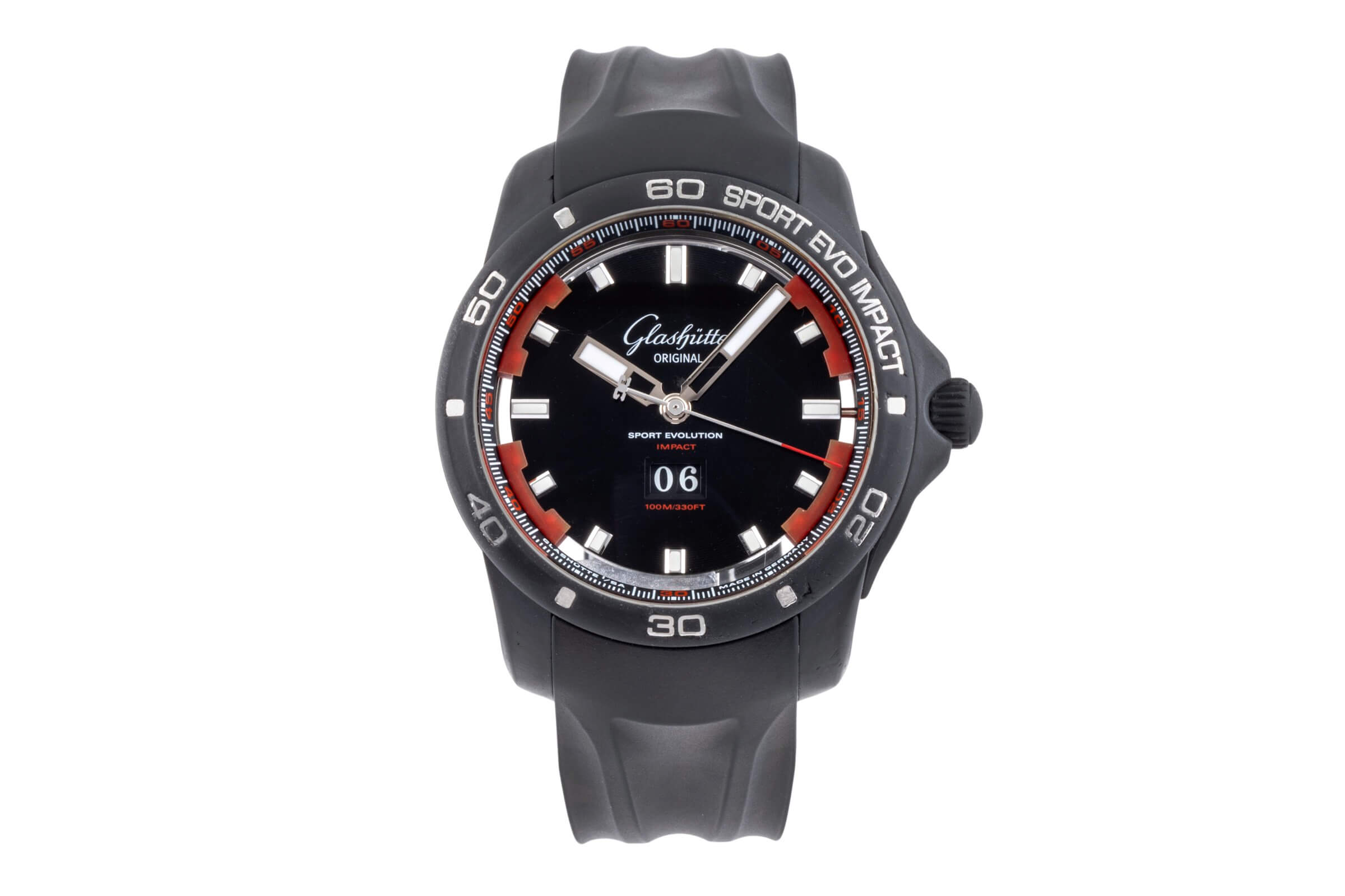 Glashütte Sport Evolution  acier automatique montre pour hommes 39-47-16-16-04  [2401420]