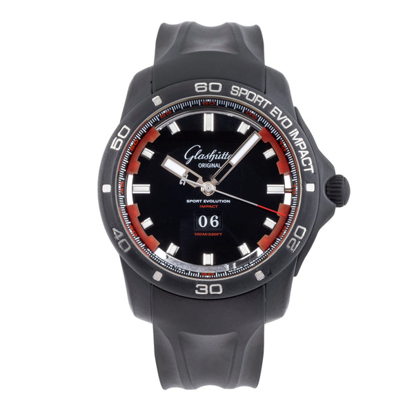 Glashütte Sport Evolution  acier automatique montre pour hommes 39-47-16-16-04  [2401420]