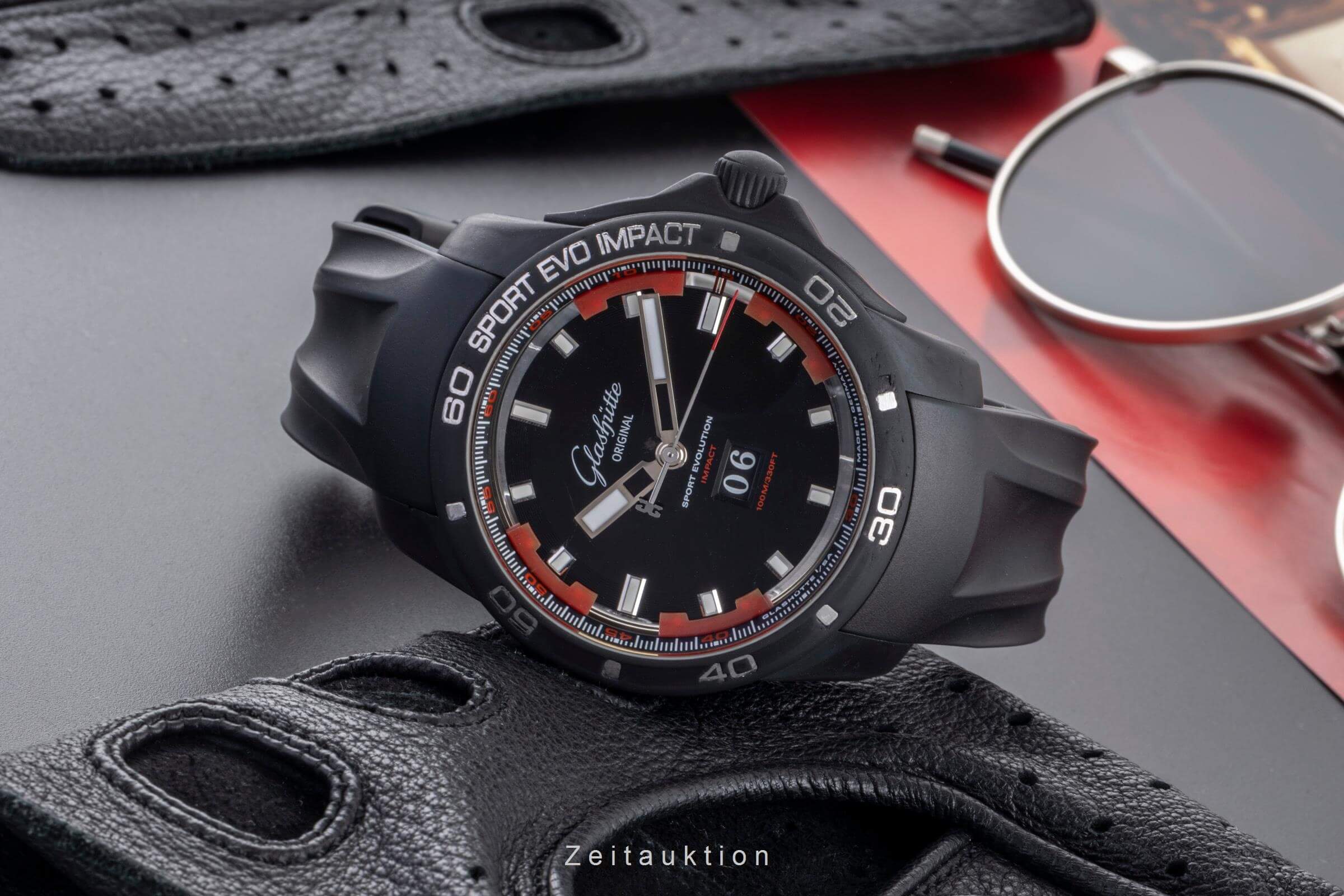 Glashütte Sport Evolution  acier automatique montre pour hommes 39-47-16-16-04  [2401420]