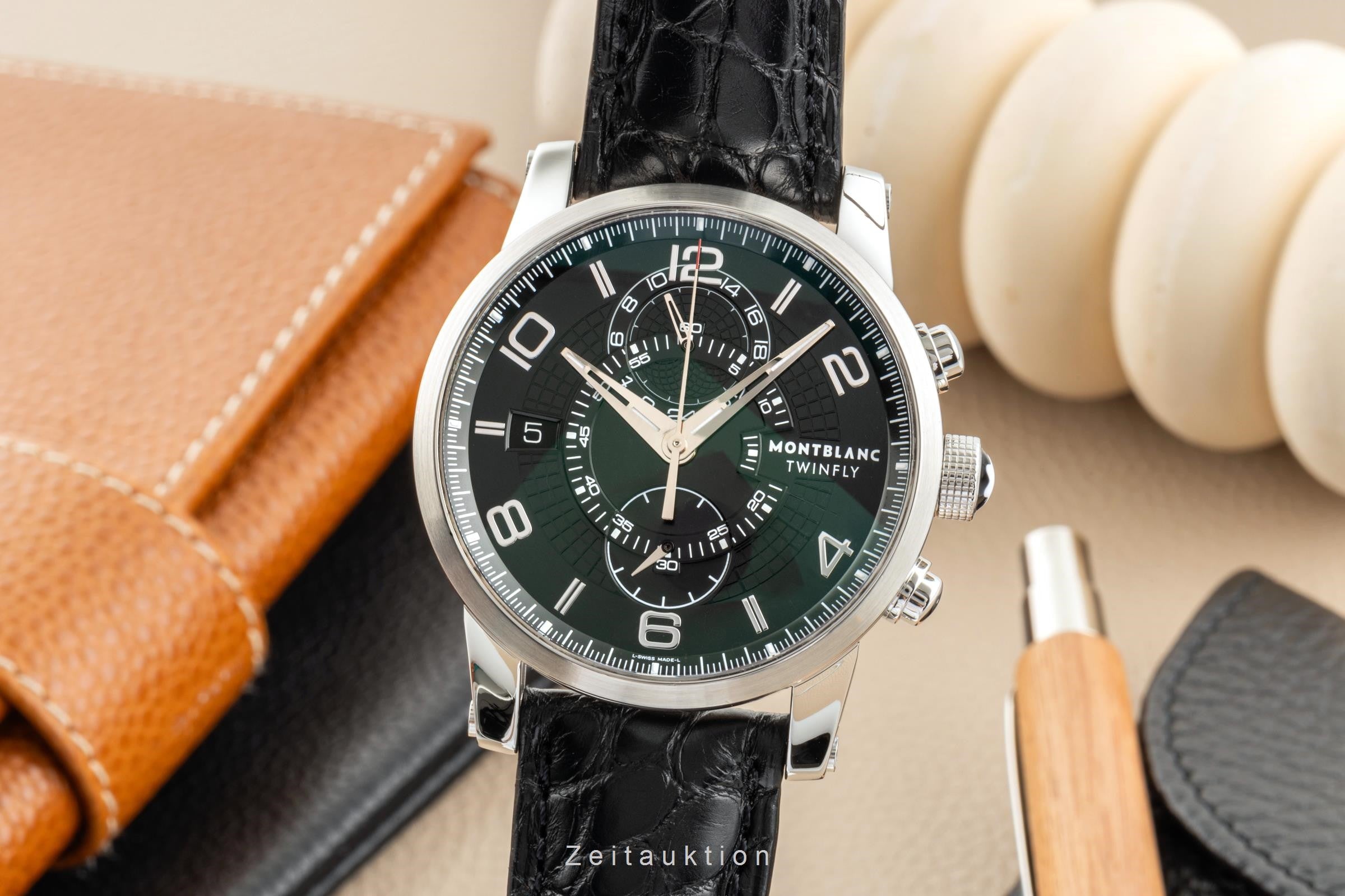 Montblanc TimeWalker TwinFly Chronograph cronógrafo acero automático reloj para caballeros 7175  [2401551]