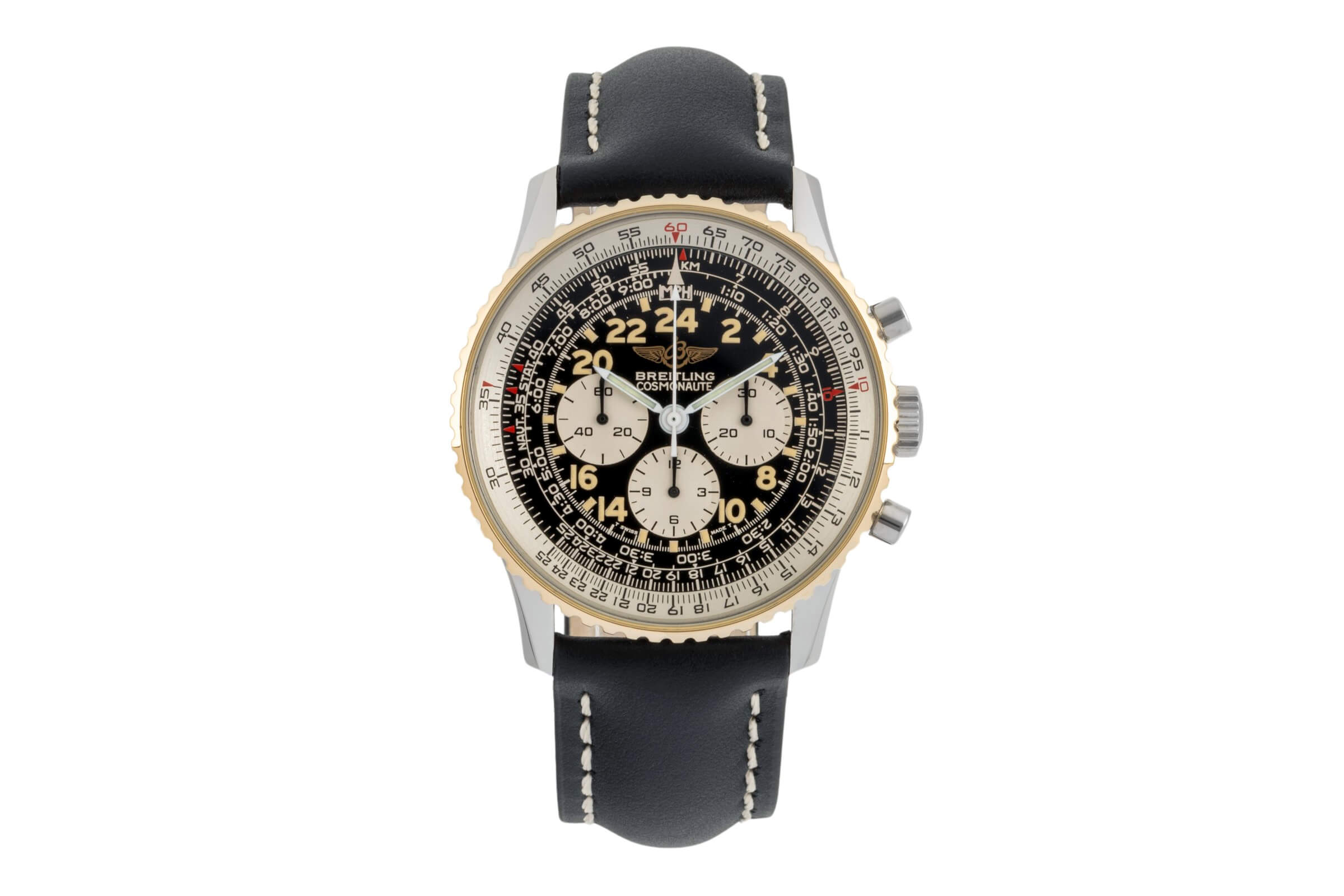 Breitling Navitimer Cosmonaute chronograph steel / gold manual winding men's watch B12019, 81600  [2401588]