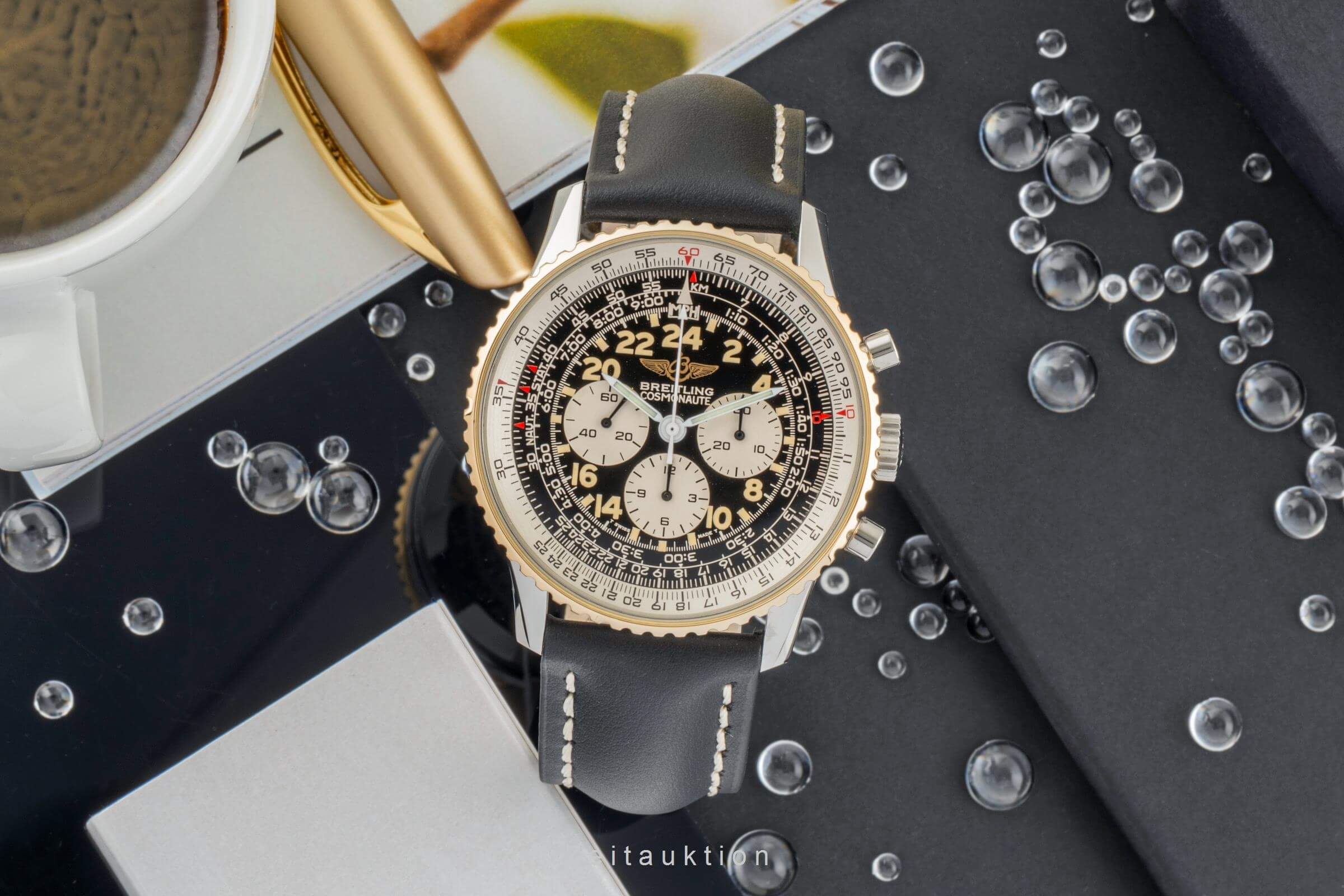 Breitling Navitimer Cosmonaute chronograph steel / gold manual winding men's watch B12019, 81600  [2401588]