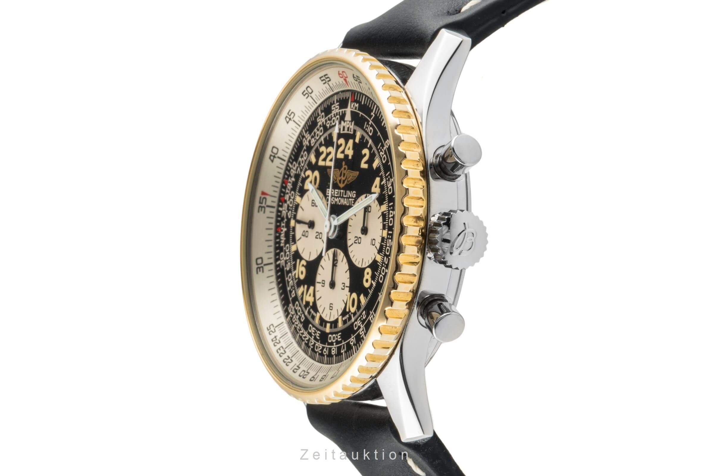 Breitling Navitimer Cosmonaute chronograph steel / gold manual winding men's watch B12019, 81600  [2401588]