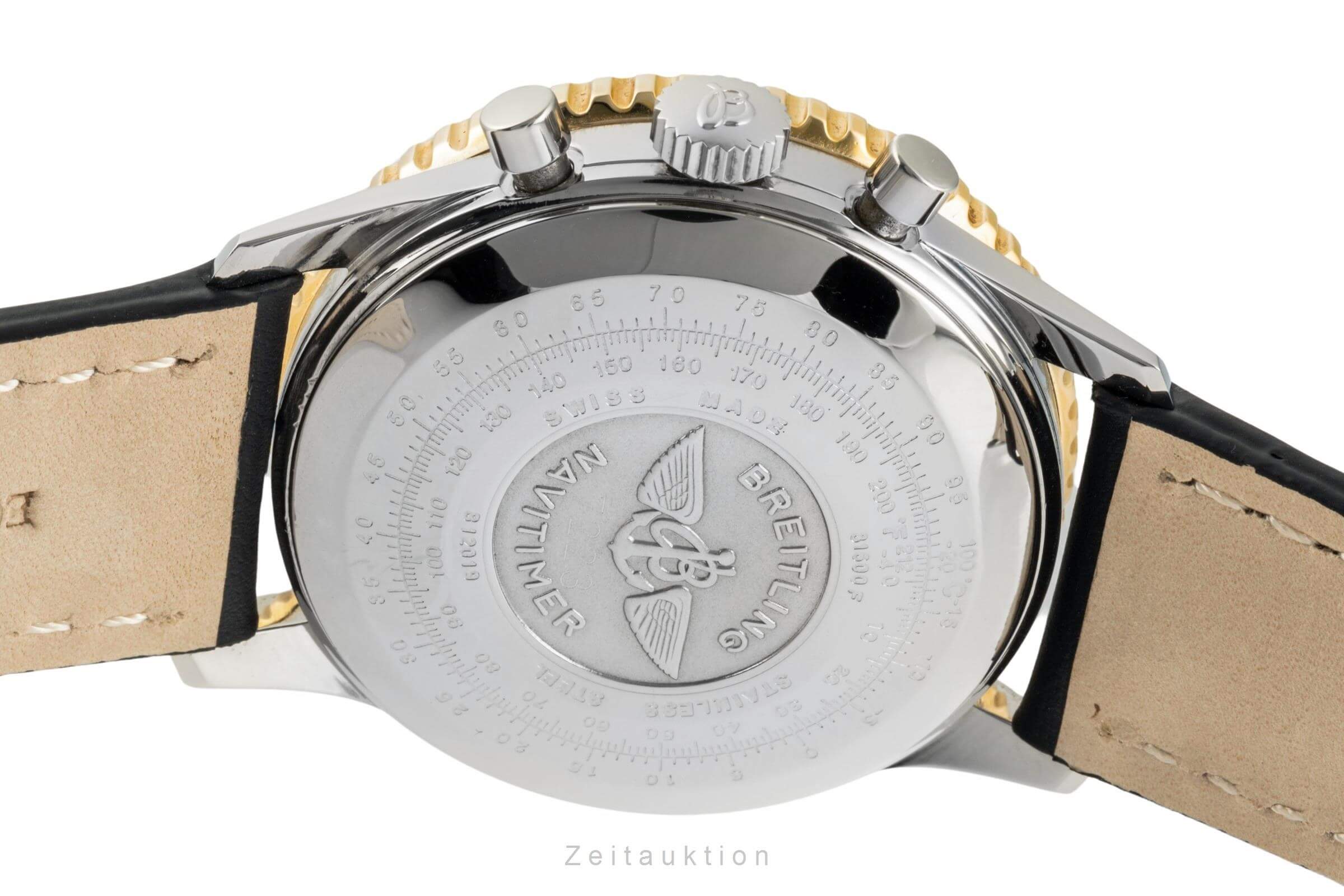 Breitling Navitimer Cosmonaute chronograph steel / gold manual winding men's watch B12019, 81600  [2401588]