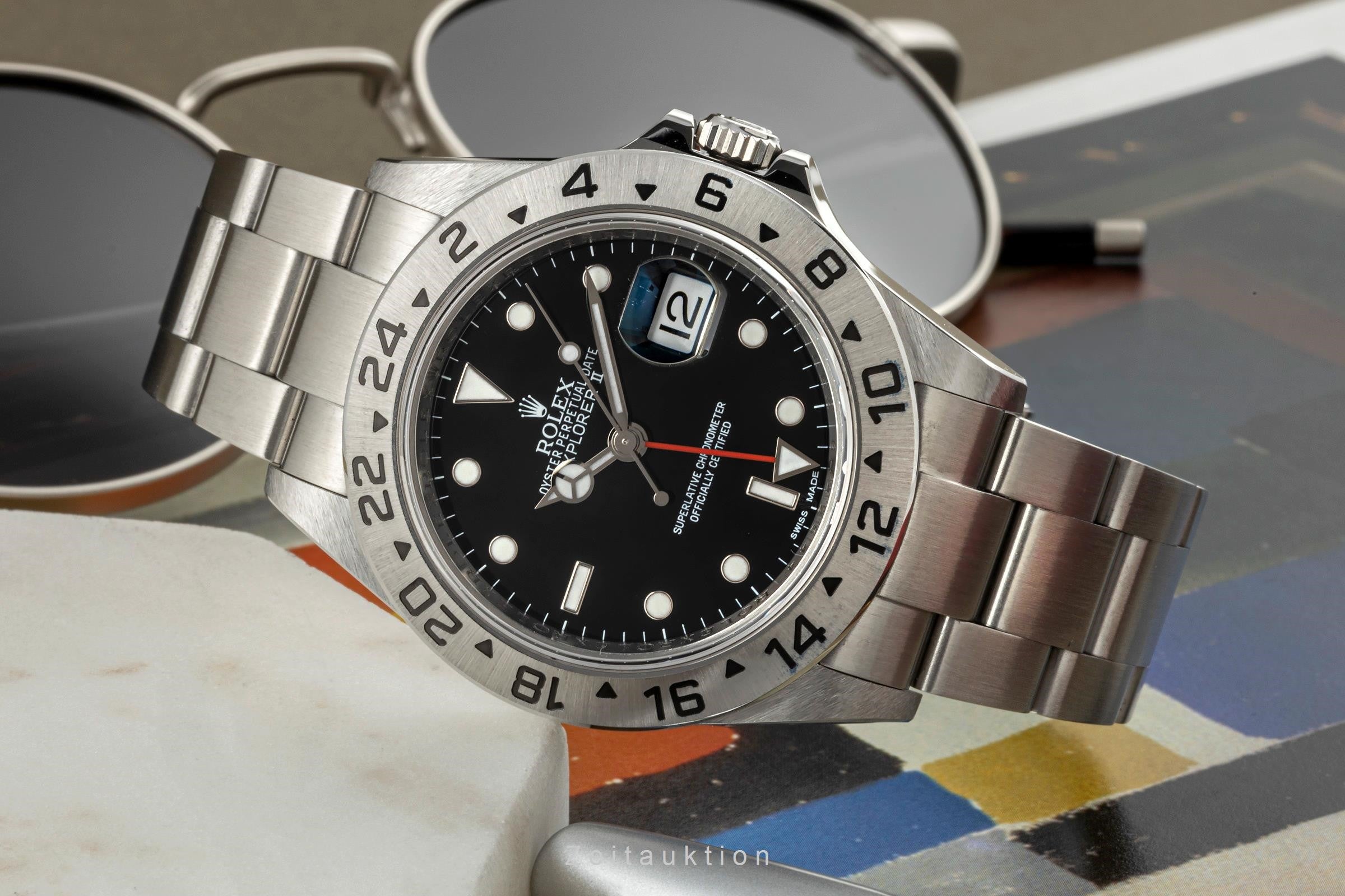 Rolex Explorer II steel automatic men's watch 16570T  [2401595]