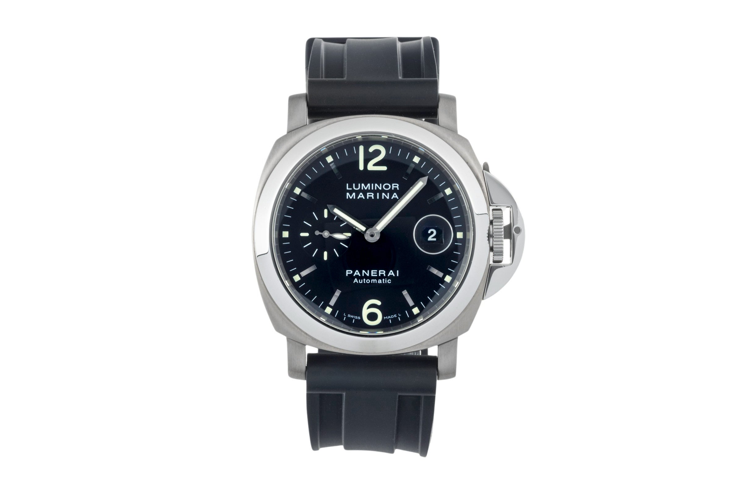 Panerai Luminor Marina acero / titanio automático reloj para caballeros PAM00165  [2401621]
