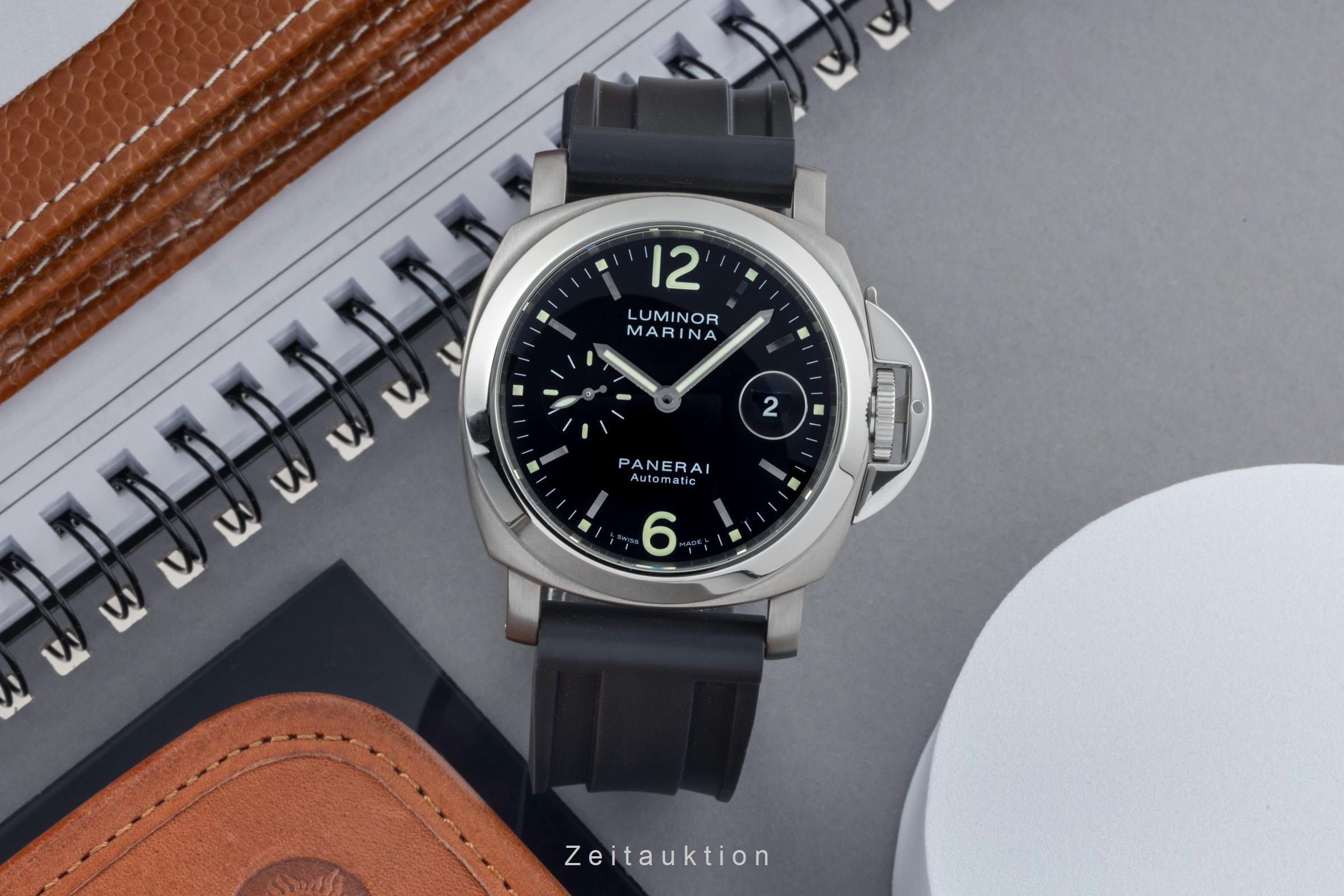 Panerai Luminor Marina acero / titanio automático reloj para caballeros PAM00165  [2401621]