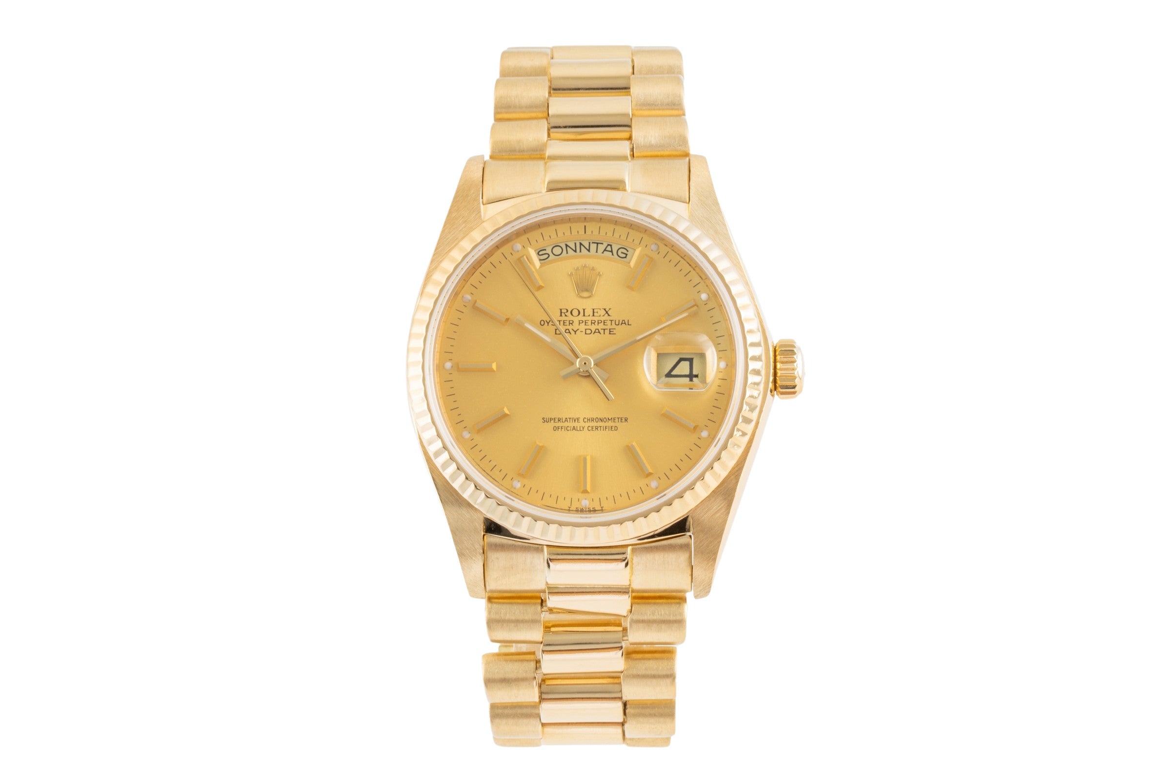 Rolex Day-Date 36 18k Gold Automatik Herrenuhr Ref. 18038 VP: 34400,- € [2401645]