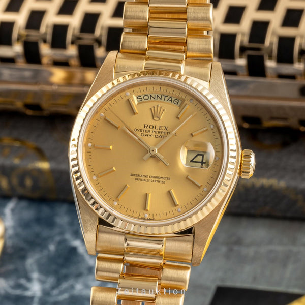 Rolex Day-Date 36 18k Gold Automatik Herrenuhr Ref. 18038 VP: 34400,- € [2401645]