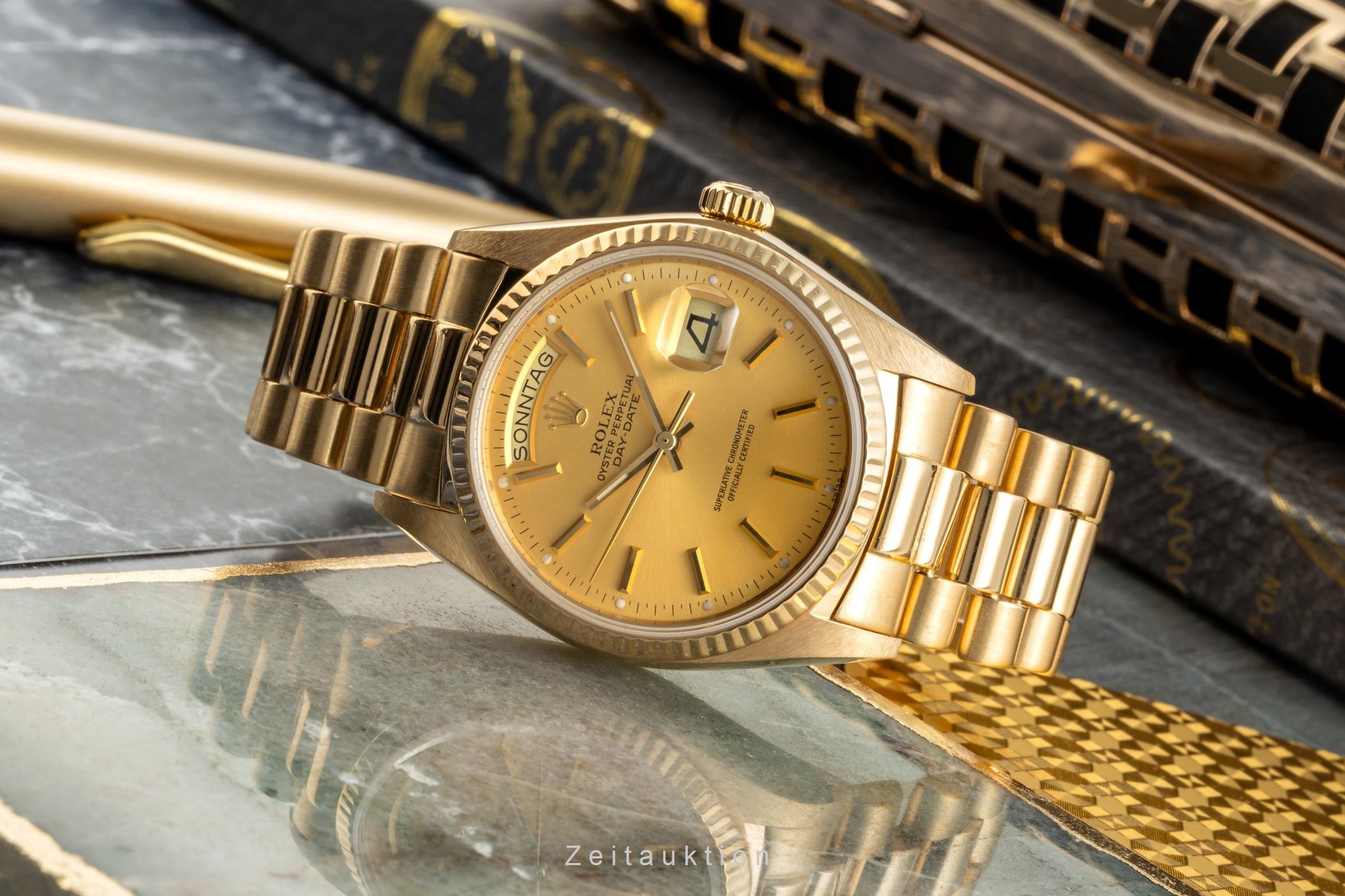Rolex Day-Date 36 18k Gold Automatik Herrenuhr Ref. 18038 VP: 34400,- € [2401645]