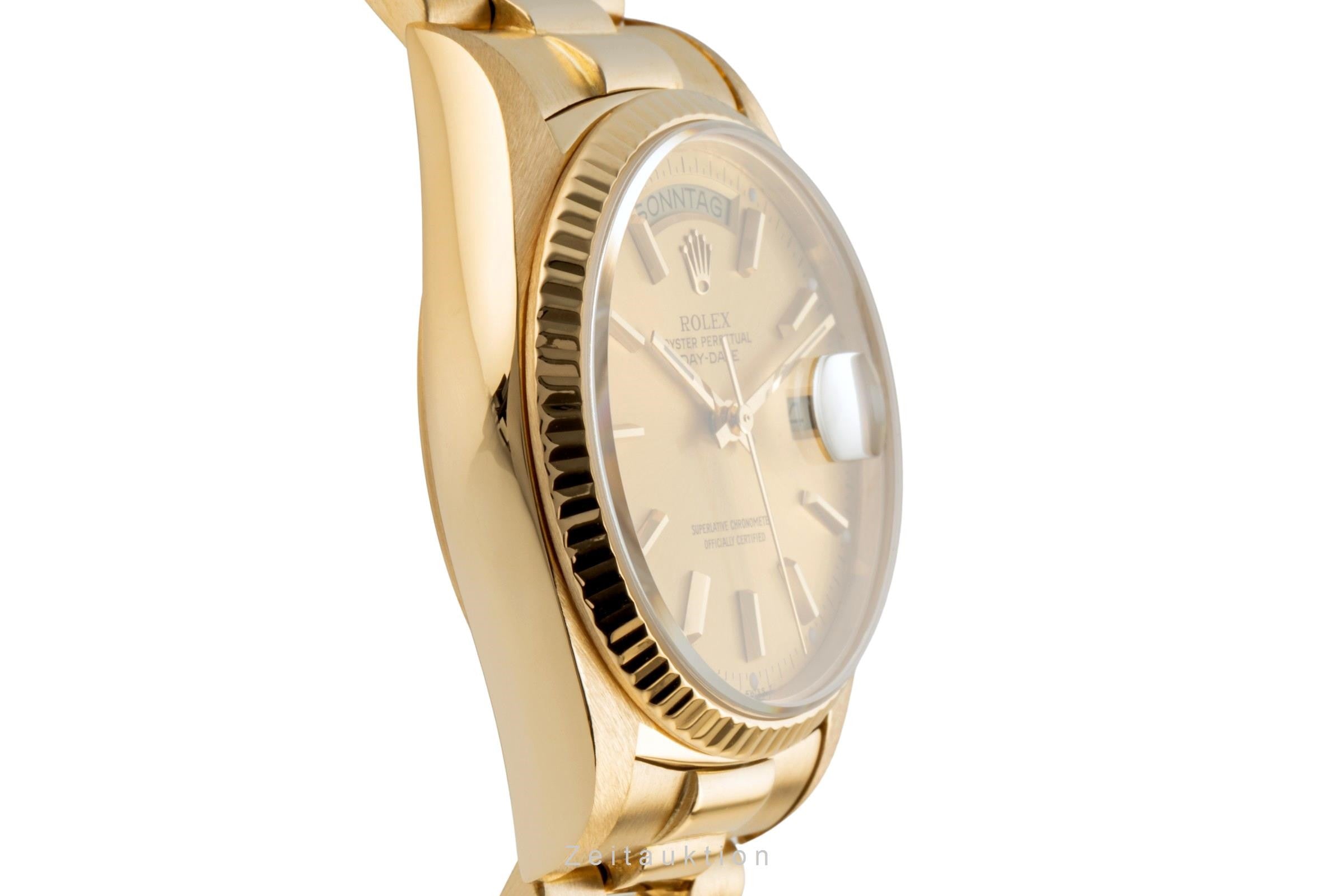 Rolex Day-Date 36 18k Gold Automatik Herrenuhr Ref. 18038 VP: 34400,- € [2401645]