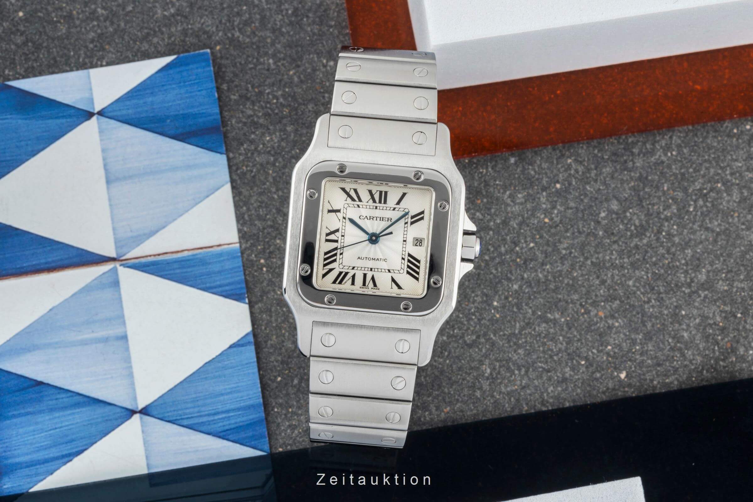 Cartier Santos steel automatic men's watch W20055D6, 2319  [2401734]