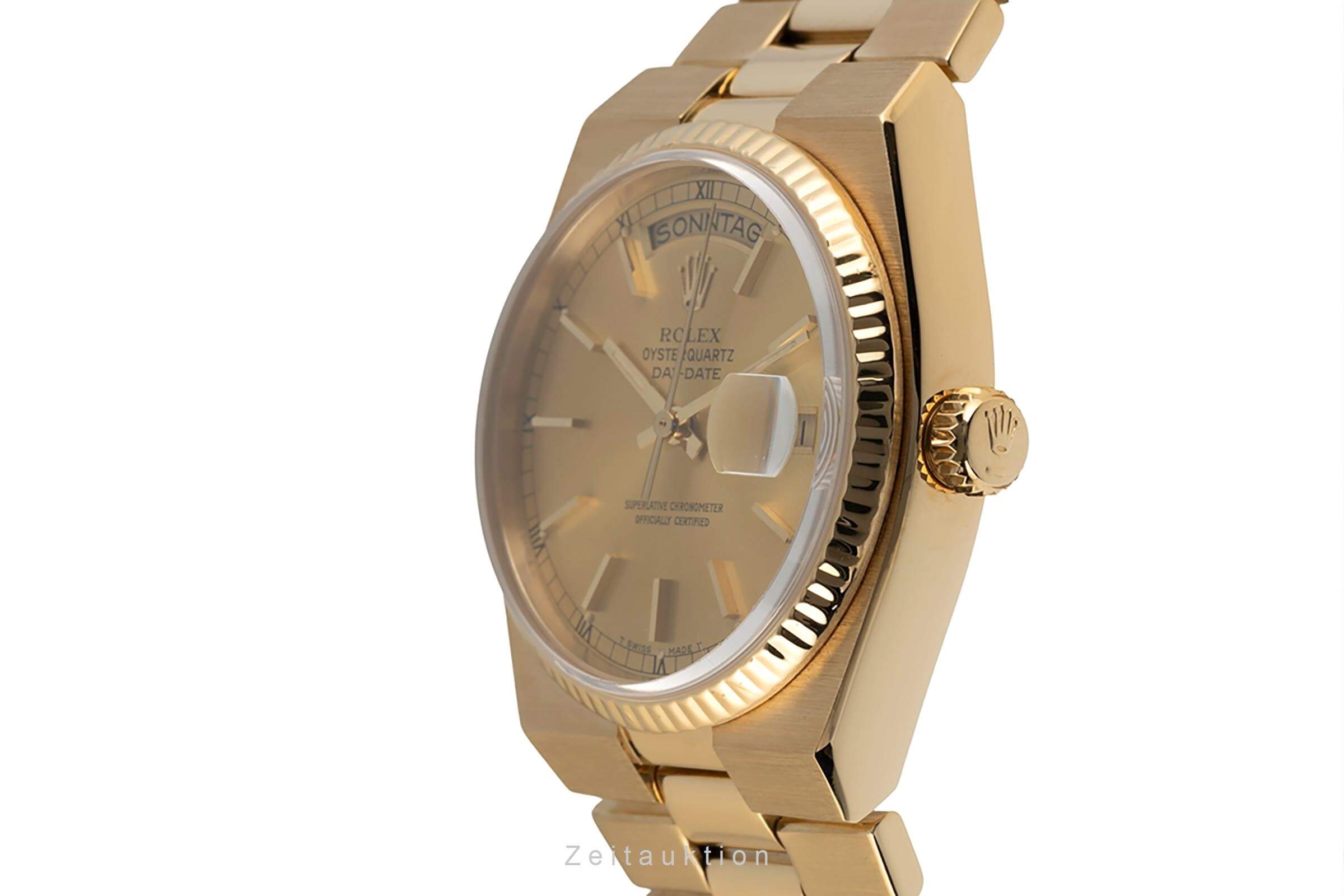 Rolex Day-Date Oysterquartz 18k (0,750) Gold Herrenuhr Ref. 19018 VP: 37300,- € [2402006]