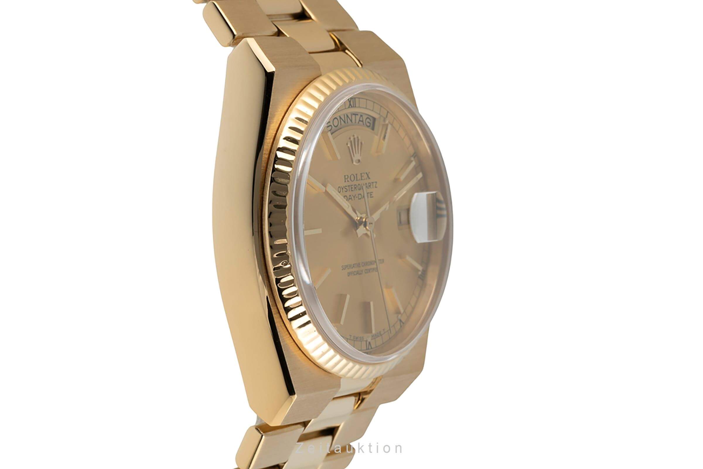 Rolex Day-Date Oysterquartz 18k (0,750) Gold Herrenuhr Ref. 19018 VP: 37300,- € [2402006]