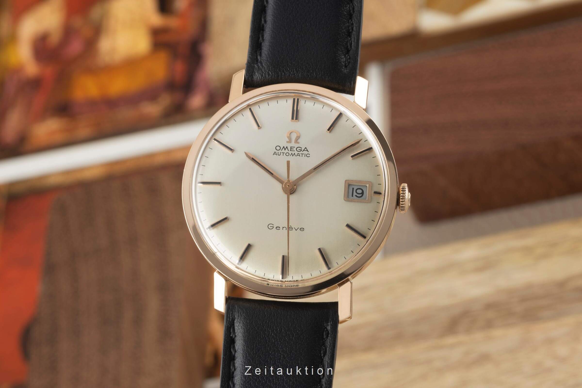 Omega Geneve 18 ct red gold automatic men's watch Vintage  [2402093]
