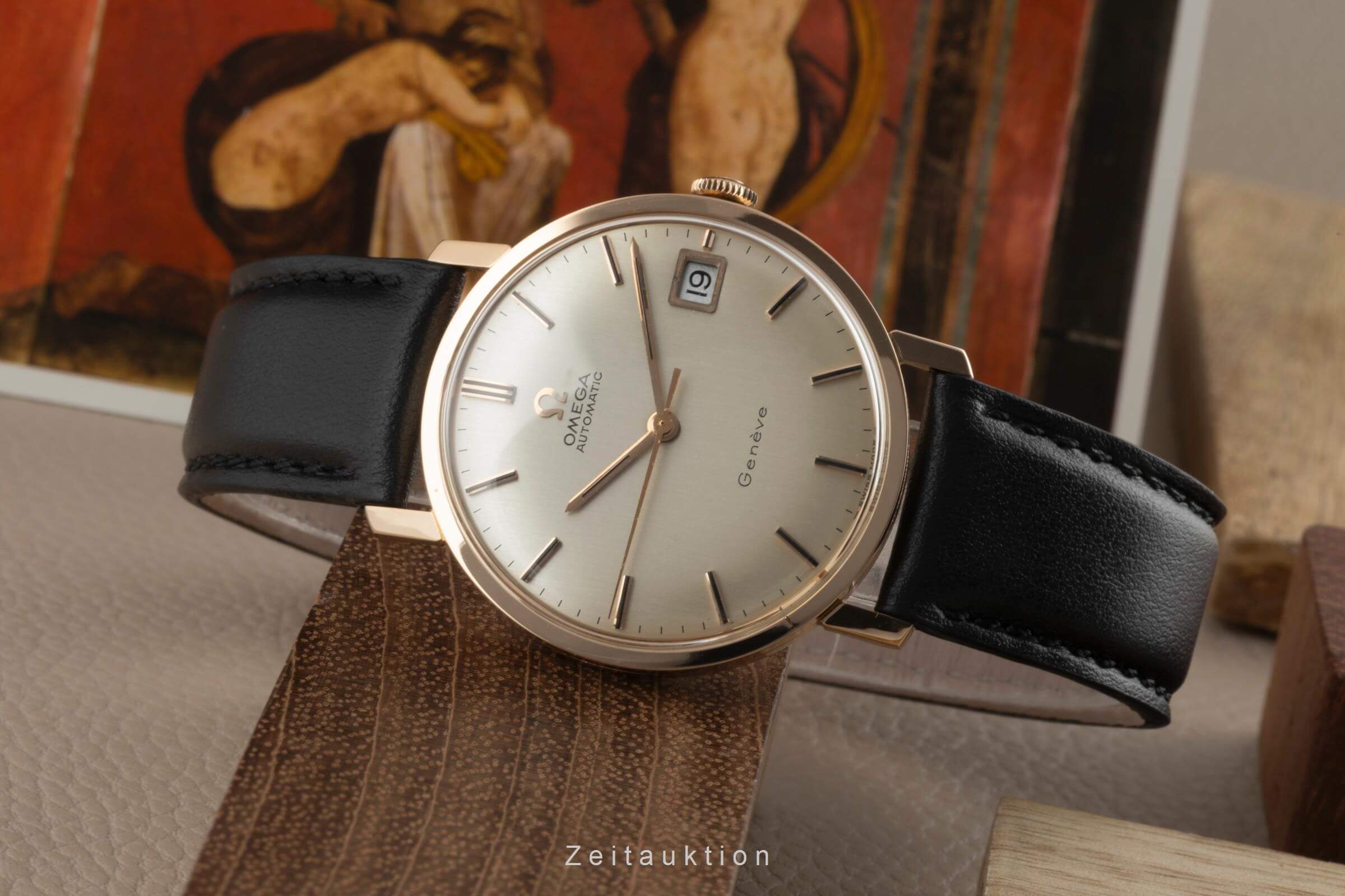 Omega Geneve 18 ct red gold automatic men's watch Vintage  [2402093]