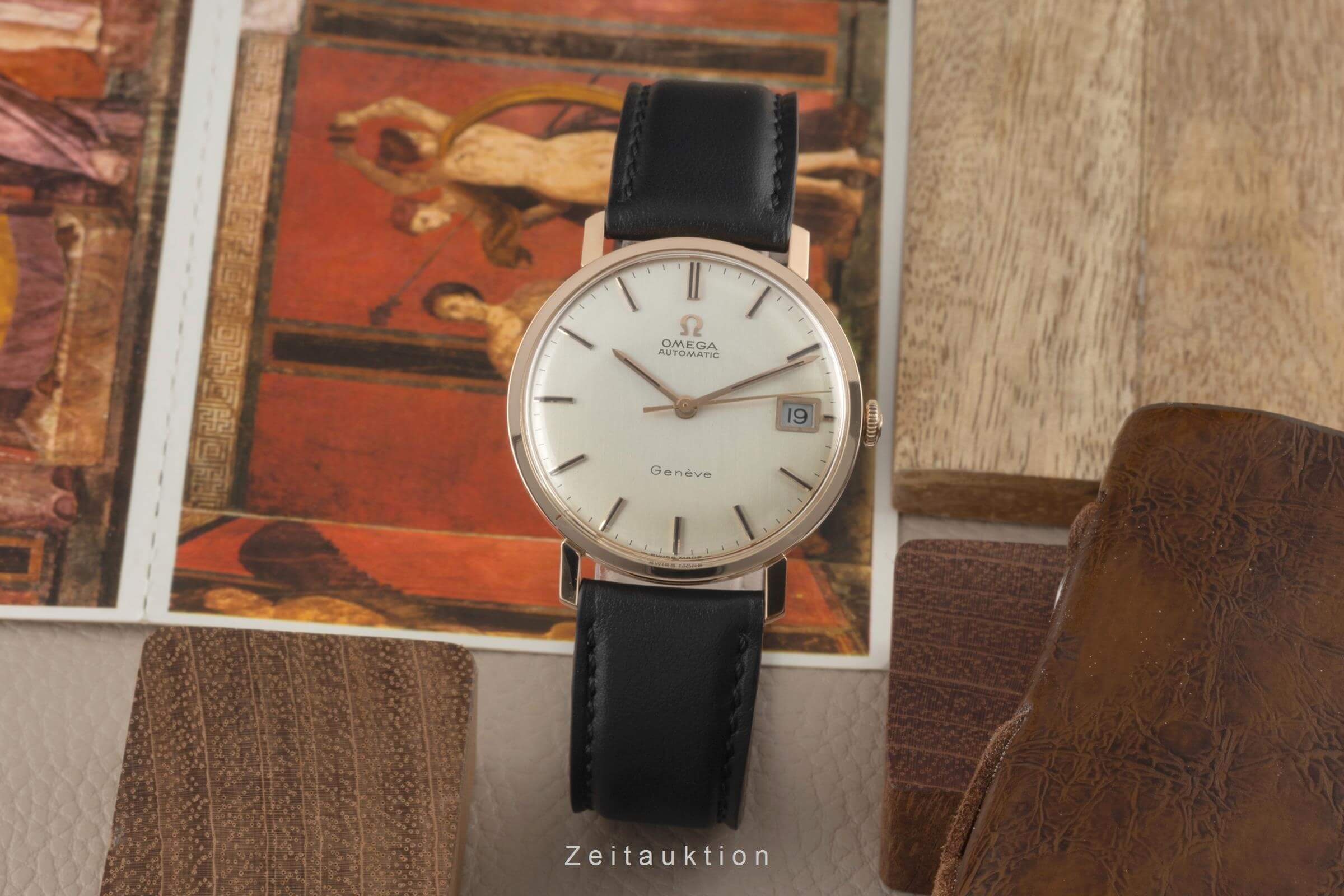 Omega Geneve 18 ct red gold automatic men's watch Vintage  [2402093]