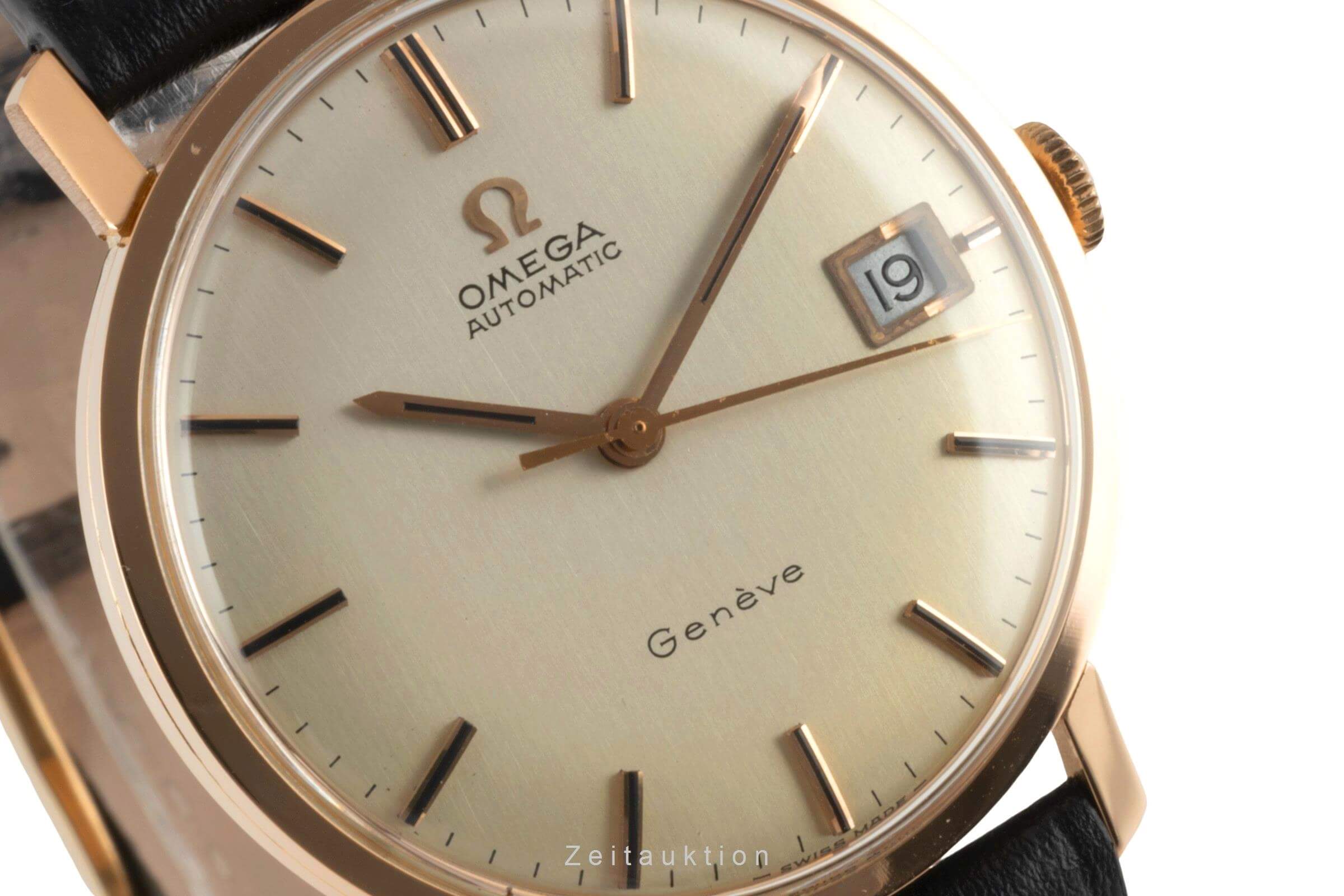 Omega Geneve 18 ct red gold automatic men's watch Vintage  [2402093]