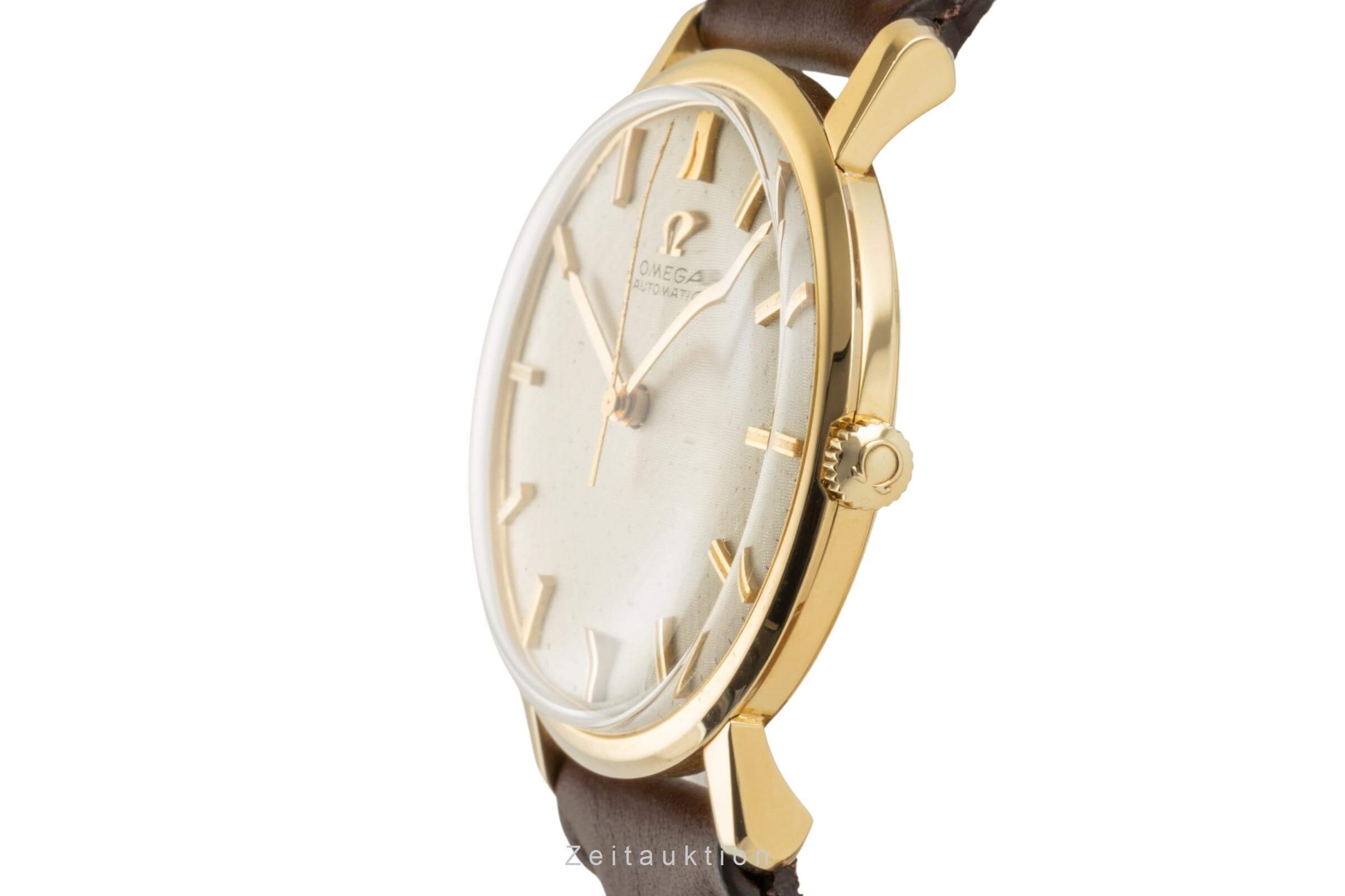 Omega Seamaster Linen Dial 18k (0,750) Gold Automatik Herrenuhr Ref. 161.003  [2402346]