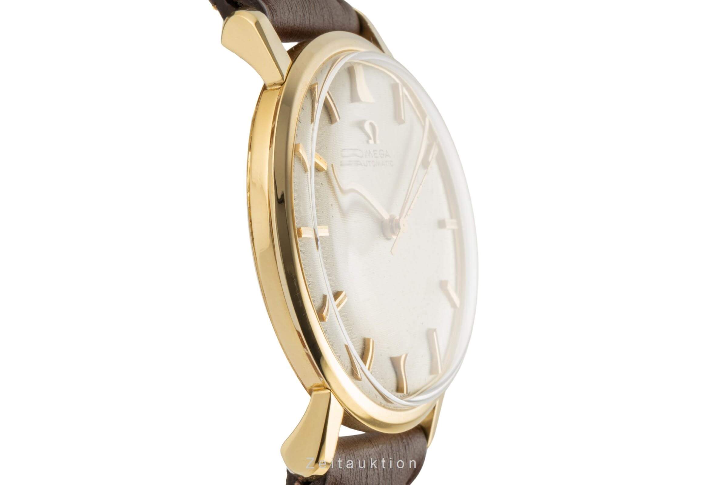 Omega Seamaster Linen Dial 18k (0,750) Gold Automatik Herrenuhr Ref. 161.003  [2402346]