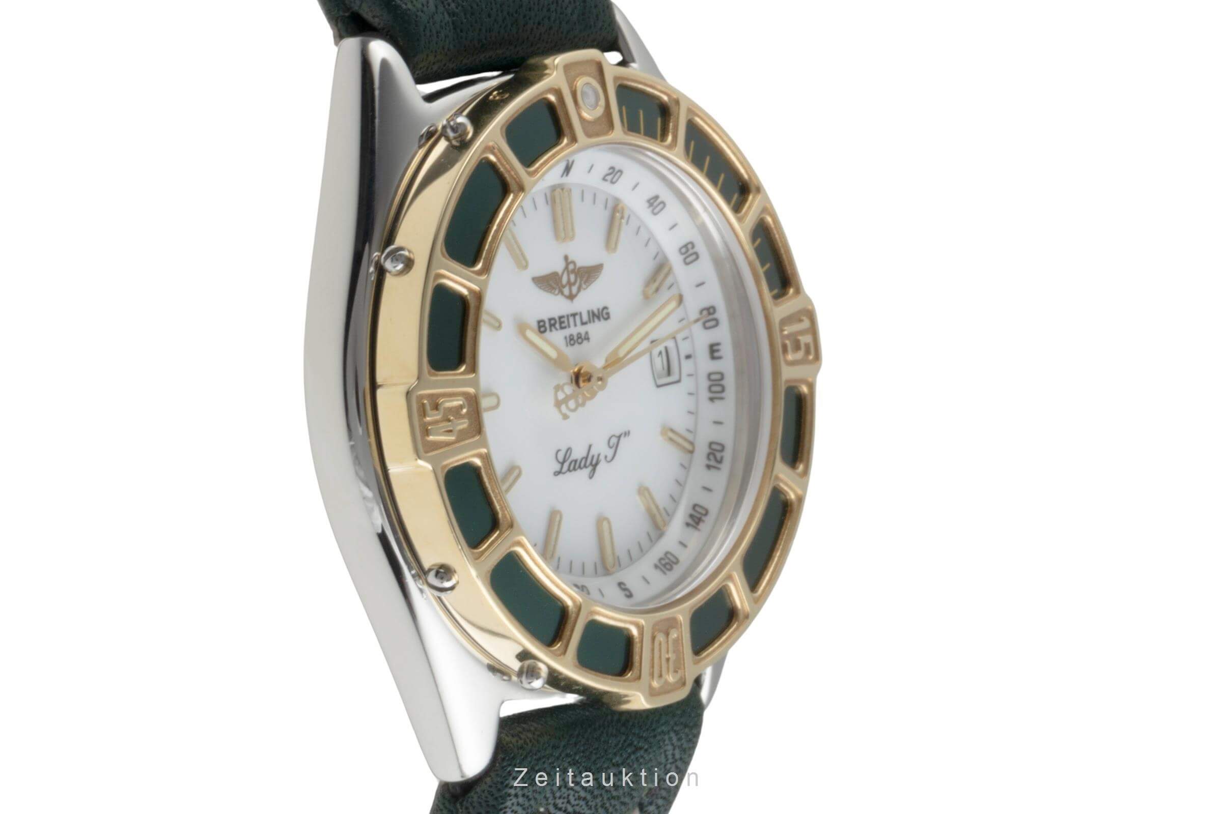 Breitling Lady J White Dial Stahl / Gold Quarz Damenuhr Ref. D52065 Klassiker [2402386]