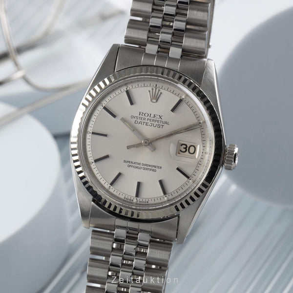 Rolex Datejust steel / white gold automatic men's watch 1601  [2402511]