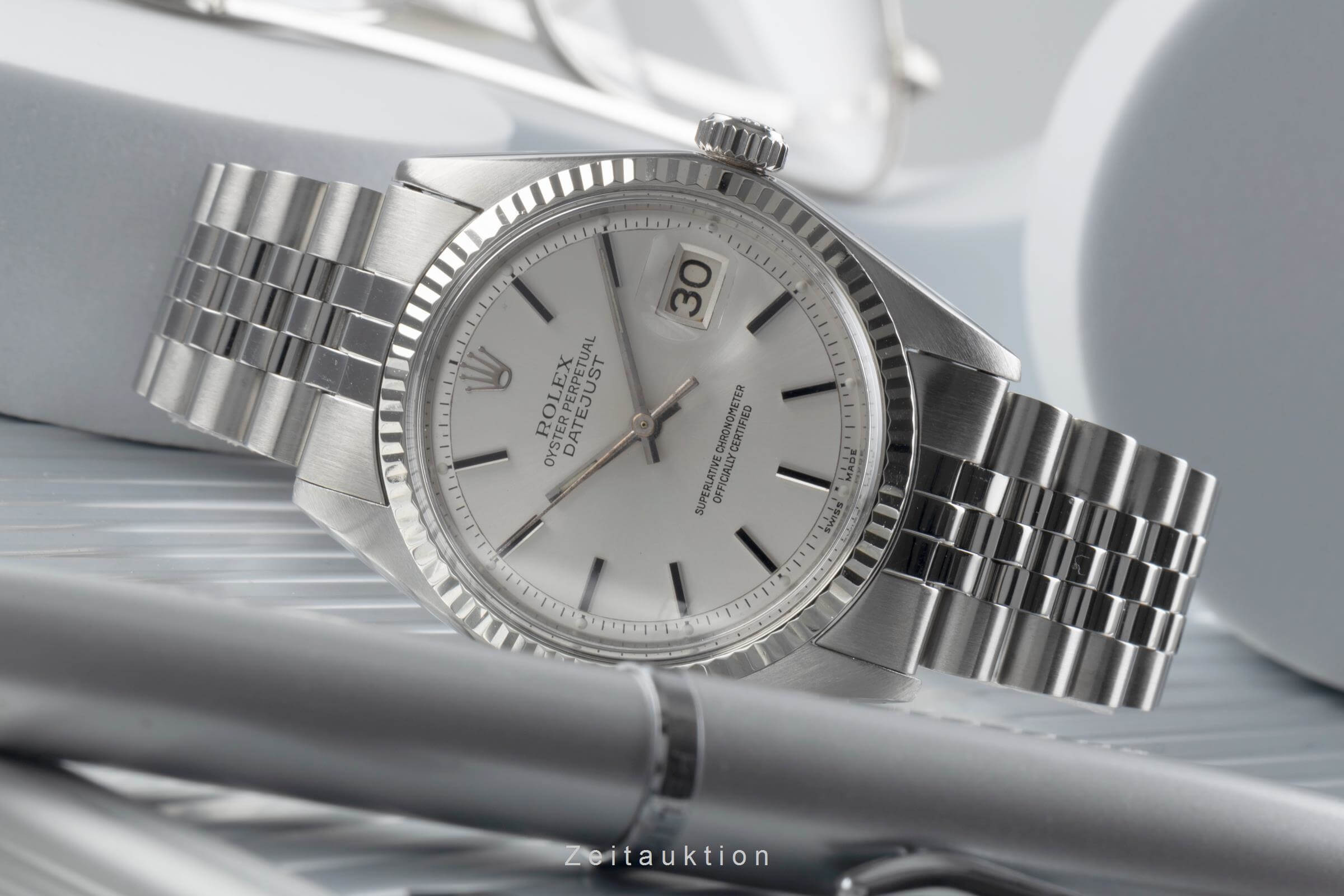 Rolex Datejust steel / white gold automatic men's watch 1601  [2402511]