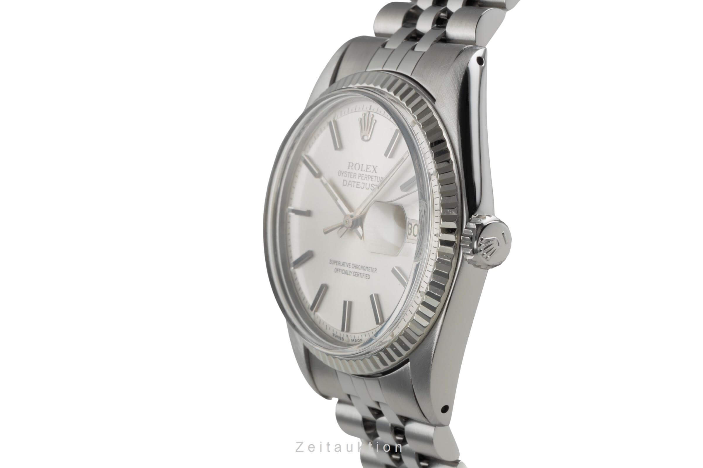Rolex Datejust steel / white gold automatic men's watch 1601  [2402511]