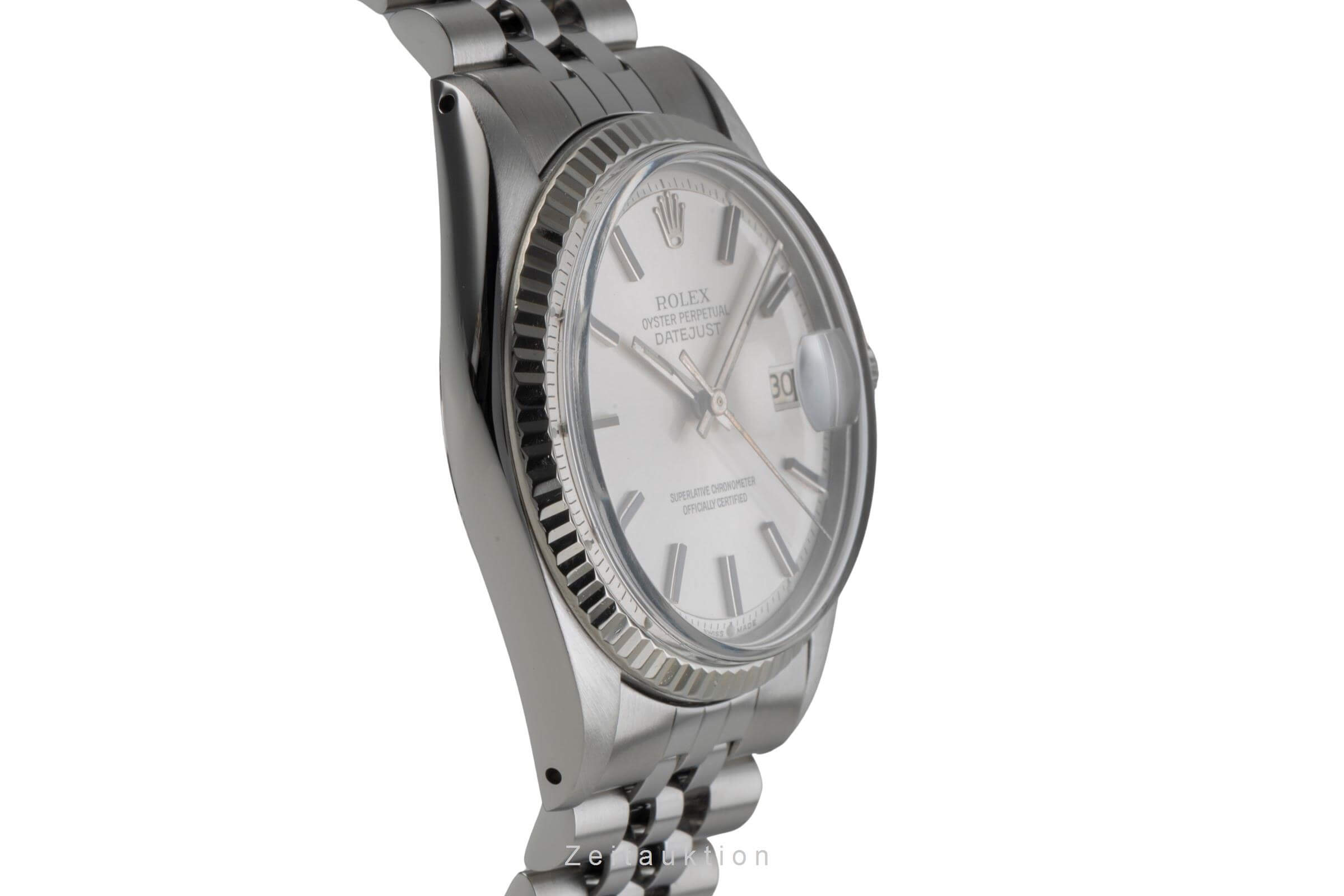 Rolex Datejust steel / white gold automatic men's watch 1601  [2402511]