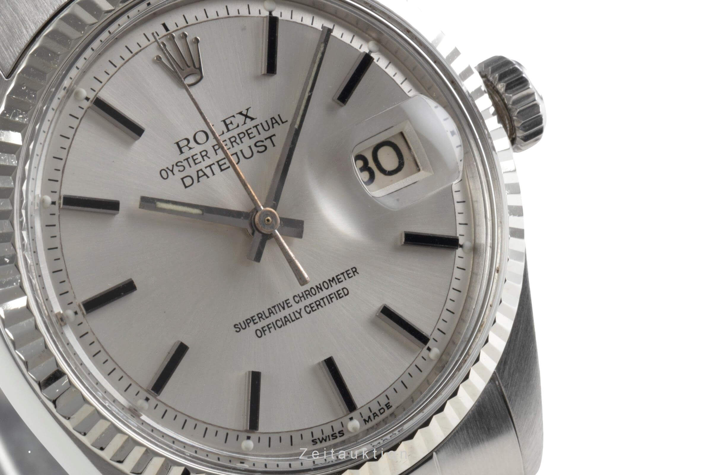 Rolex Datejust steel / white gold automatic men's watch 1601  [2402511]