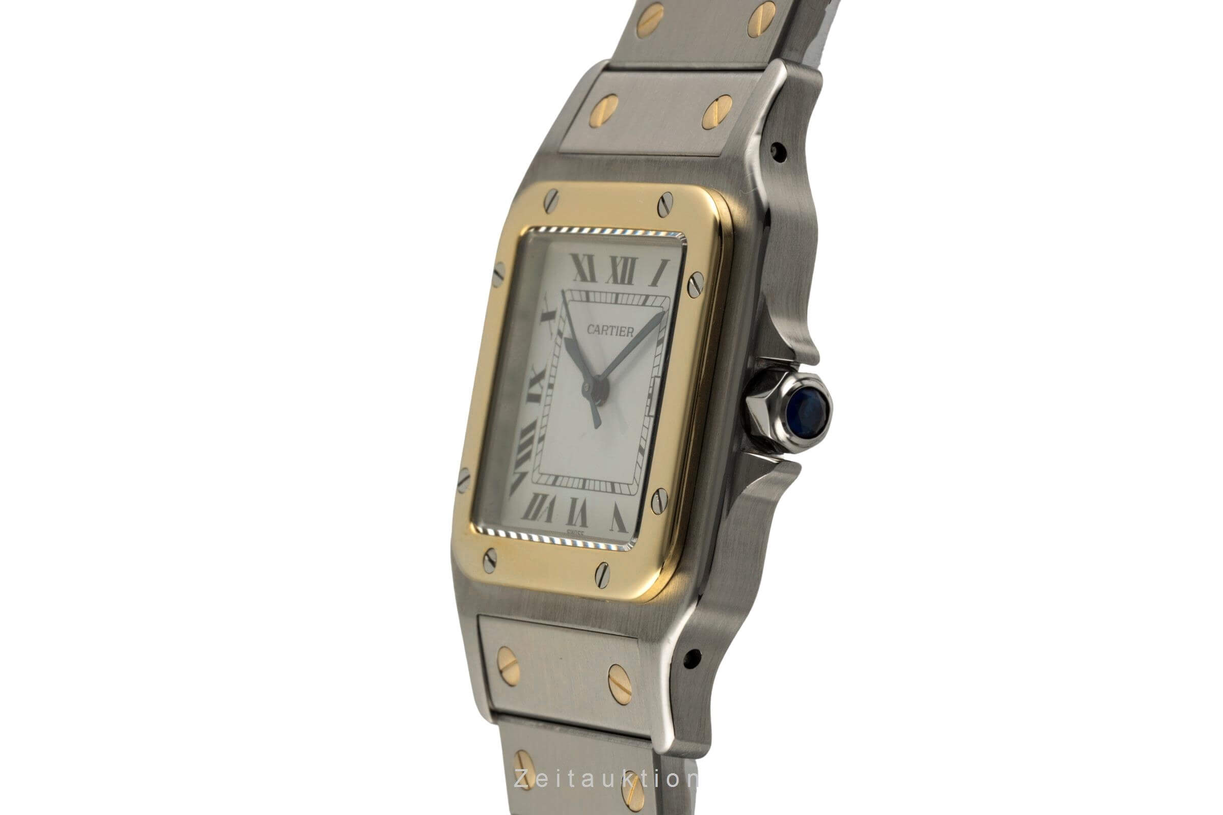 Cartier Santos Carree Stahl / Gold Automatik Herrenuhr Medium Ref 2961 Klassiker [2402515]