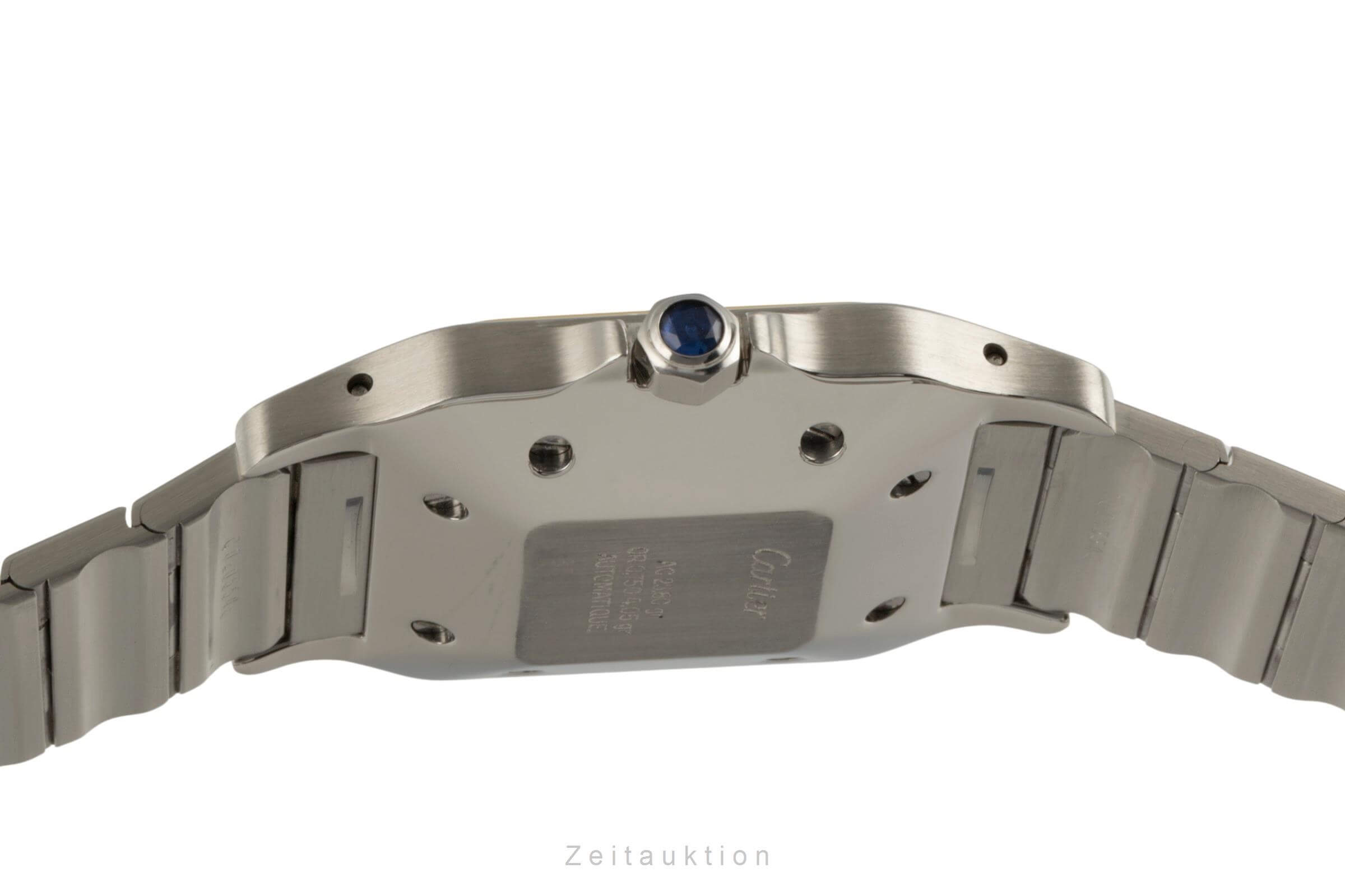 Cartier Santos Carree Stahl / Gold Automatik Herrenuhr Medium Ref 2961 Klassiker [2402515]