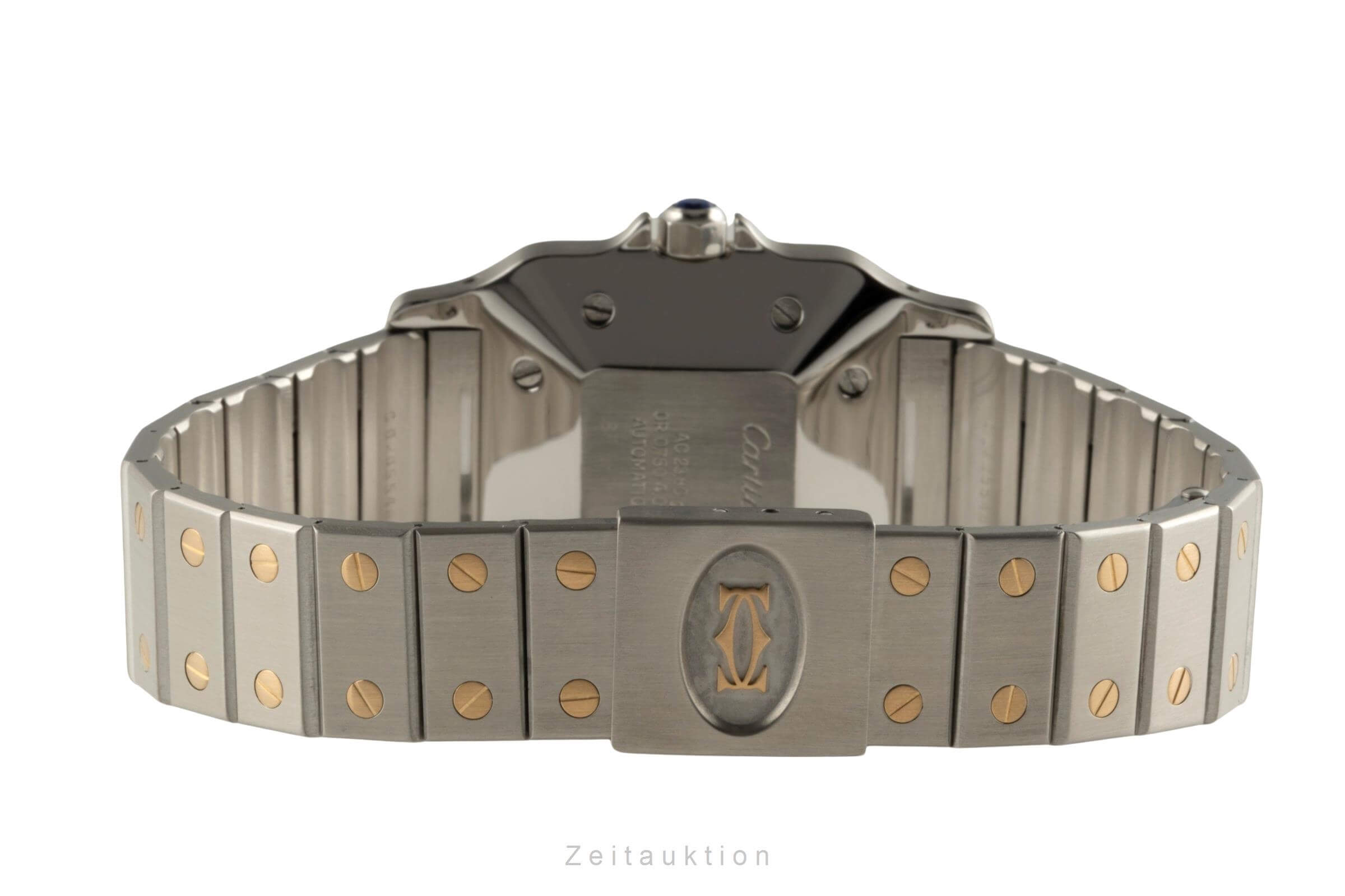 Cartier Santos Carree Stahl / Gold Automatik Herrenuhr Medium Ref 2961 Klassiker [2402515]