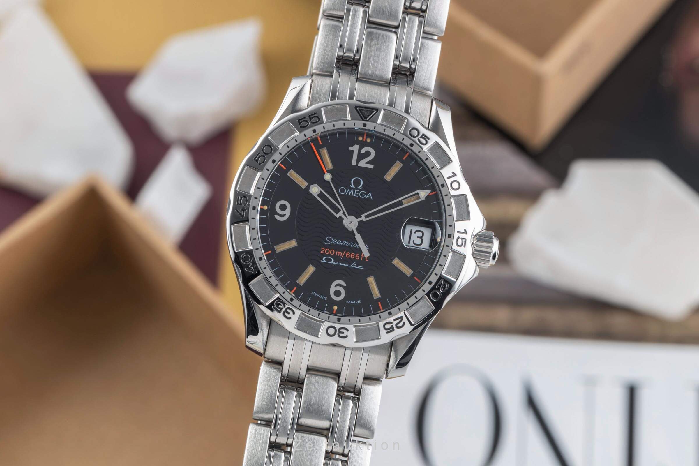 Omega Seamaster steel quartz 1400