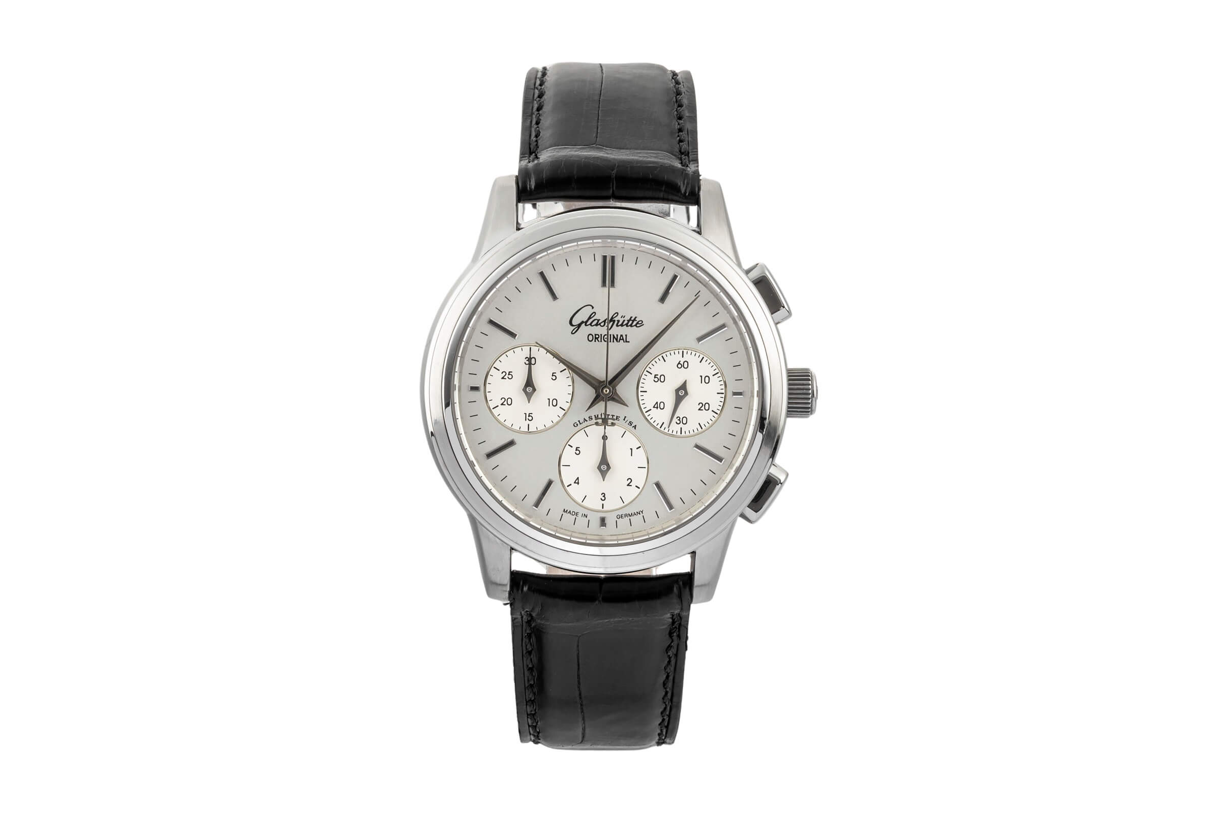 Glashütte Senator chronograph steel automatic men's watch 39-31-11-13-04  [2402557]