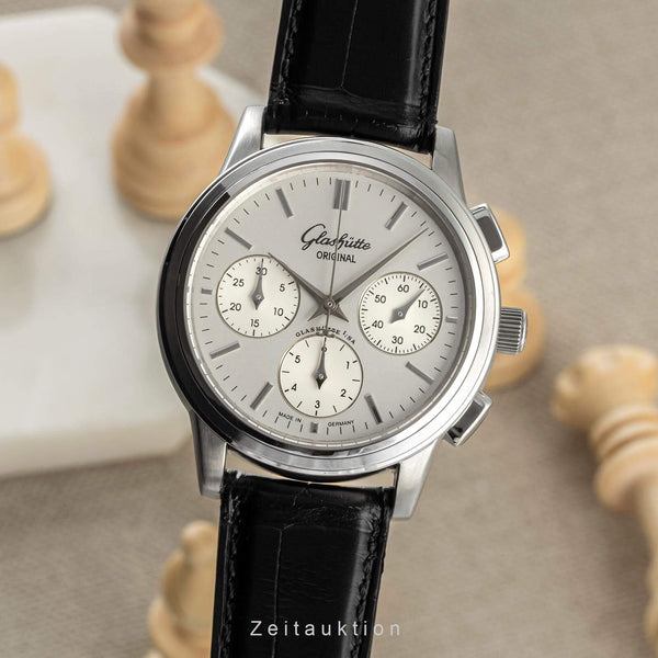 Glashütte Senator chronograph steel automatic men's watch 39-31-11-13-04  [2402557]