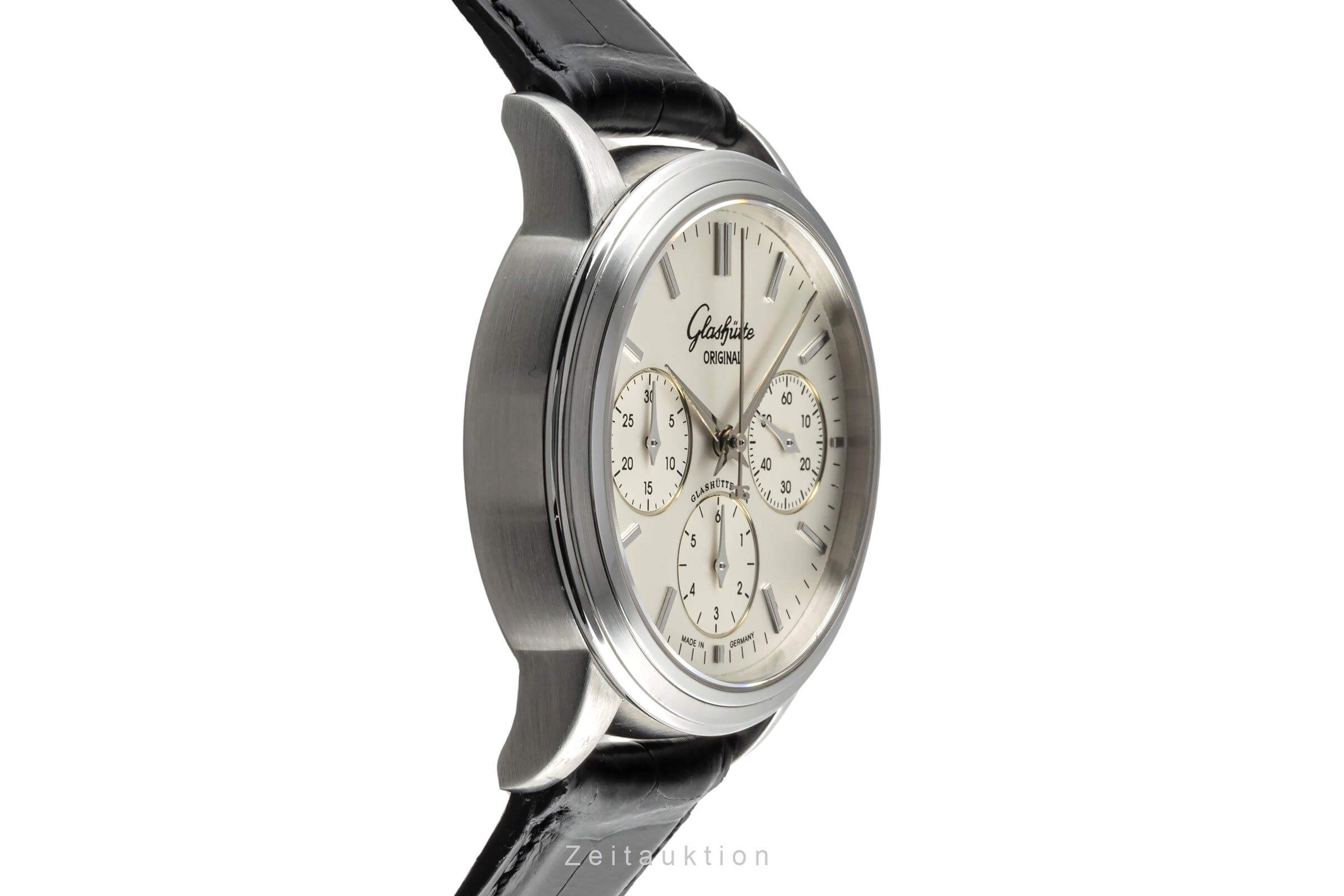 Glashütte Senator chronograph steel automatic men's watch 39-31-11-13-04  [2402557]