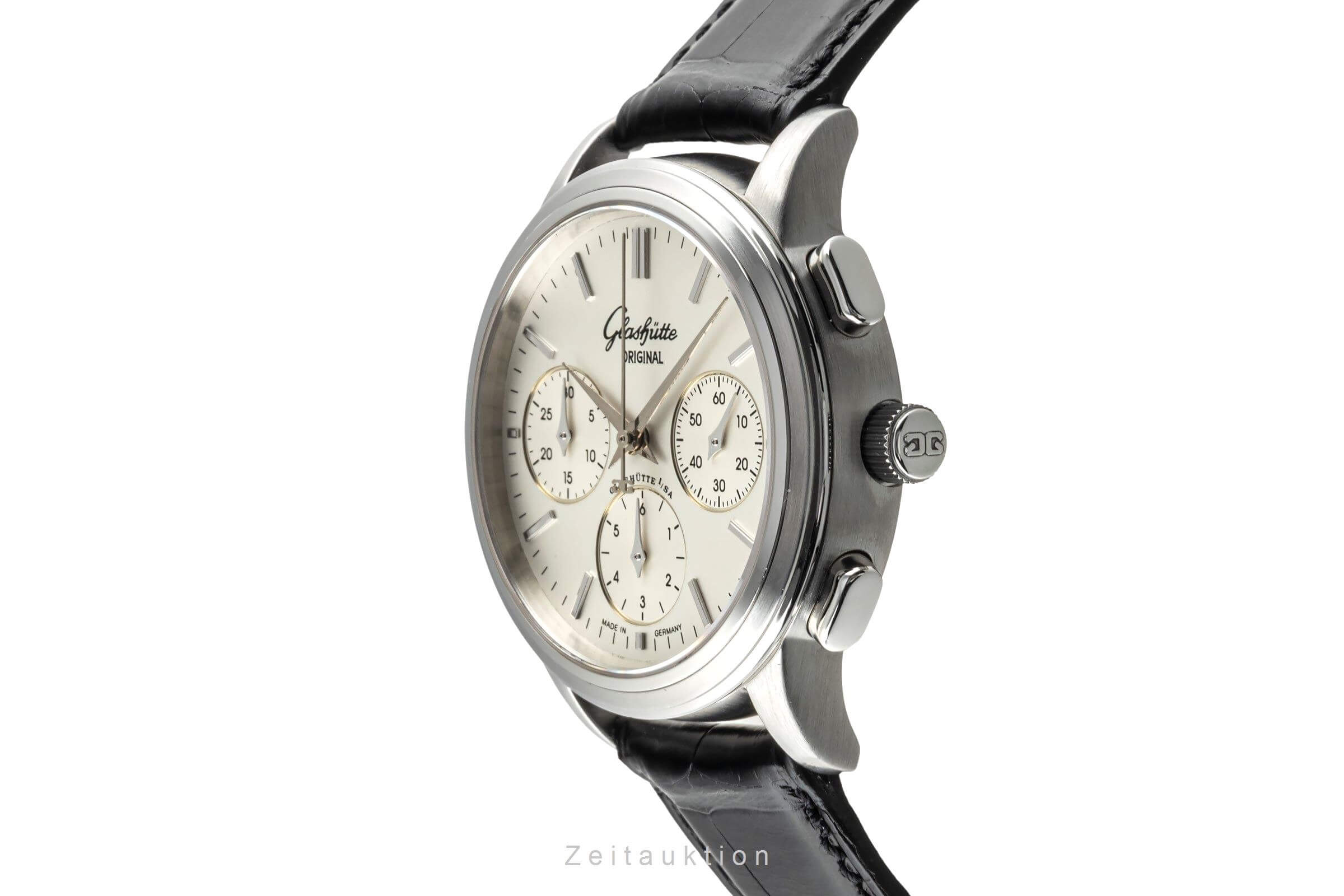 Glashütte Senator chronograph steel automatic men's watch 39-31-11-13-04  [2402557]