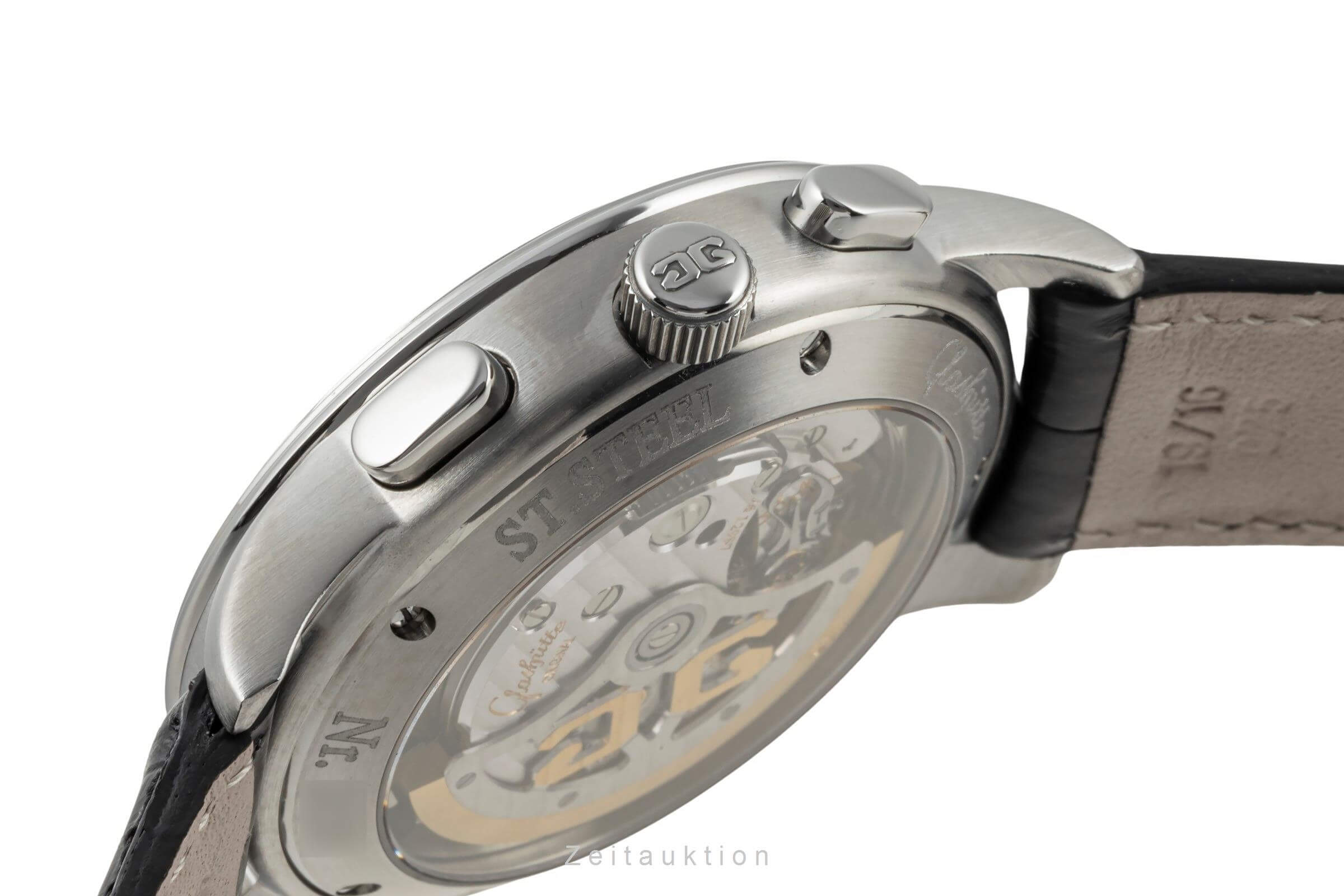 Glashütte Senator chronograph steel automatic men's watch 39-31-11-13-04  [2402557]