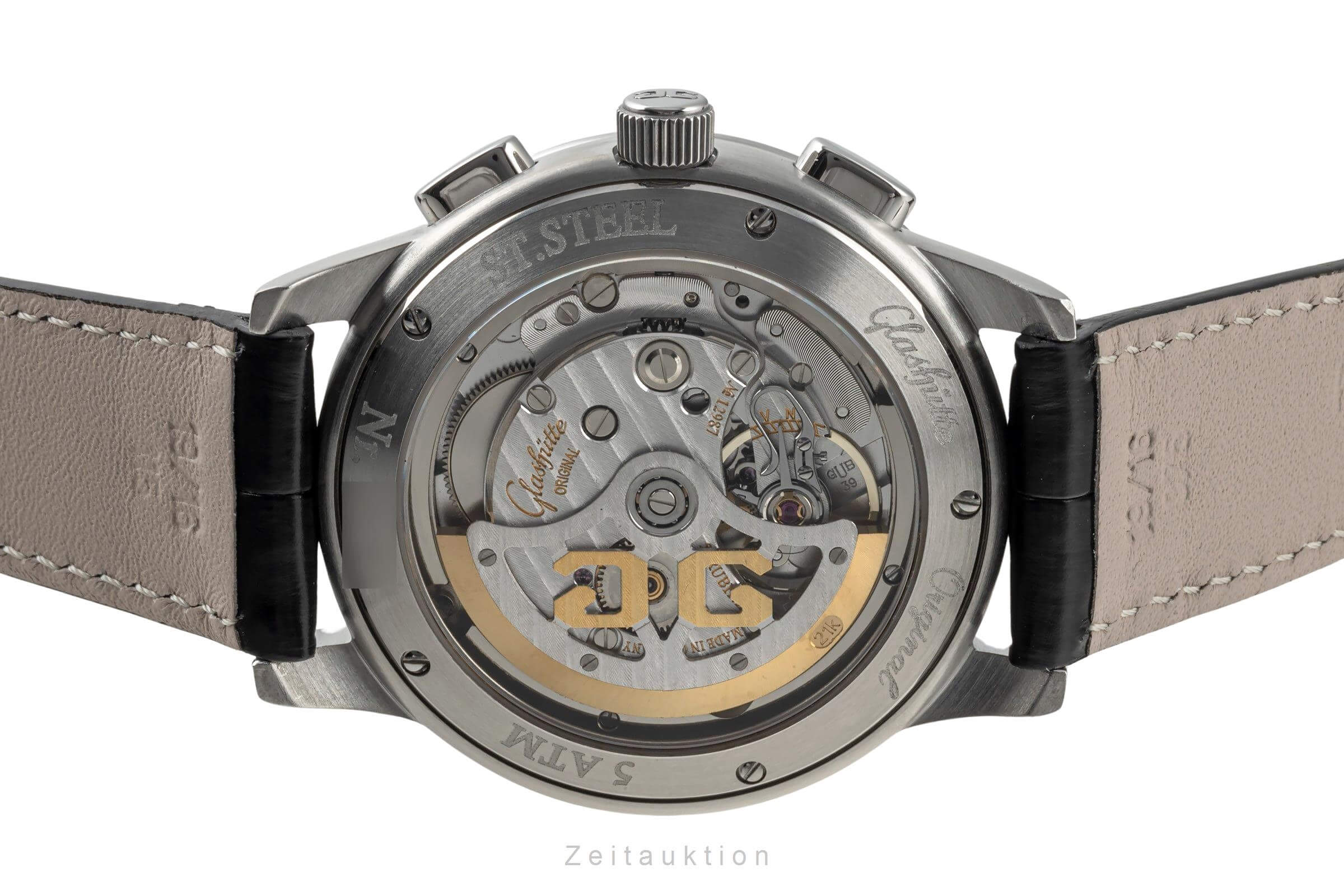 Glashütte Senator chronograph steel automatic men's watch 39-31-11-13-04  [2402557]