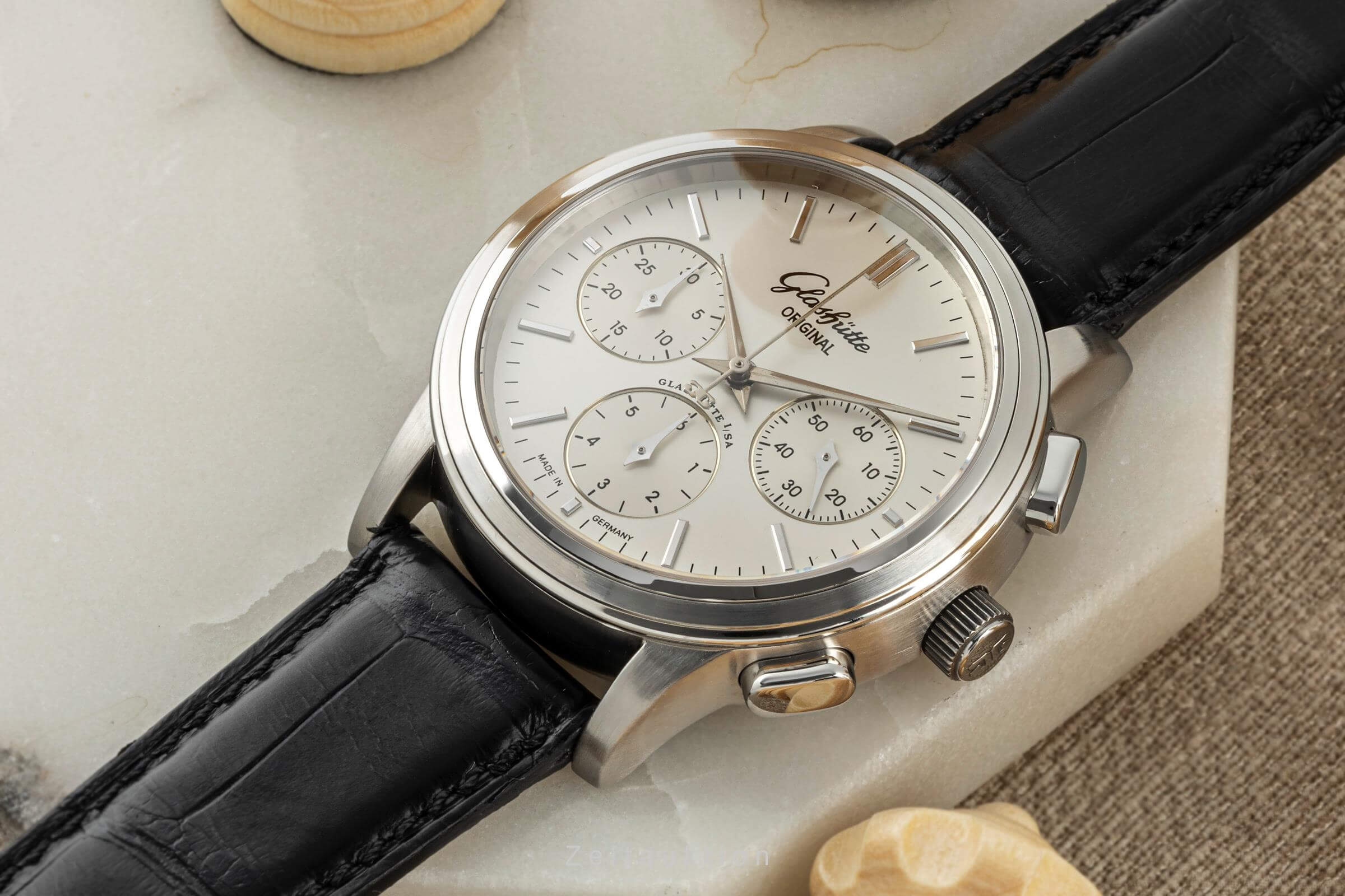 Glashütte Senator chronograph steel automatic men's watch 39-31-11-13-04  [2402557]