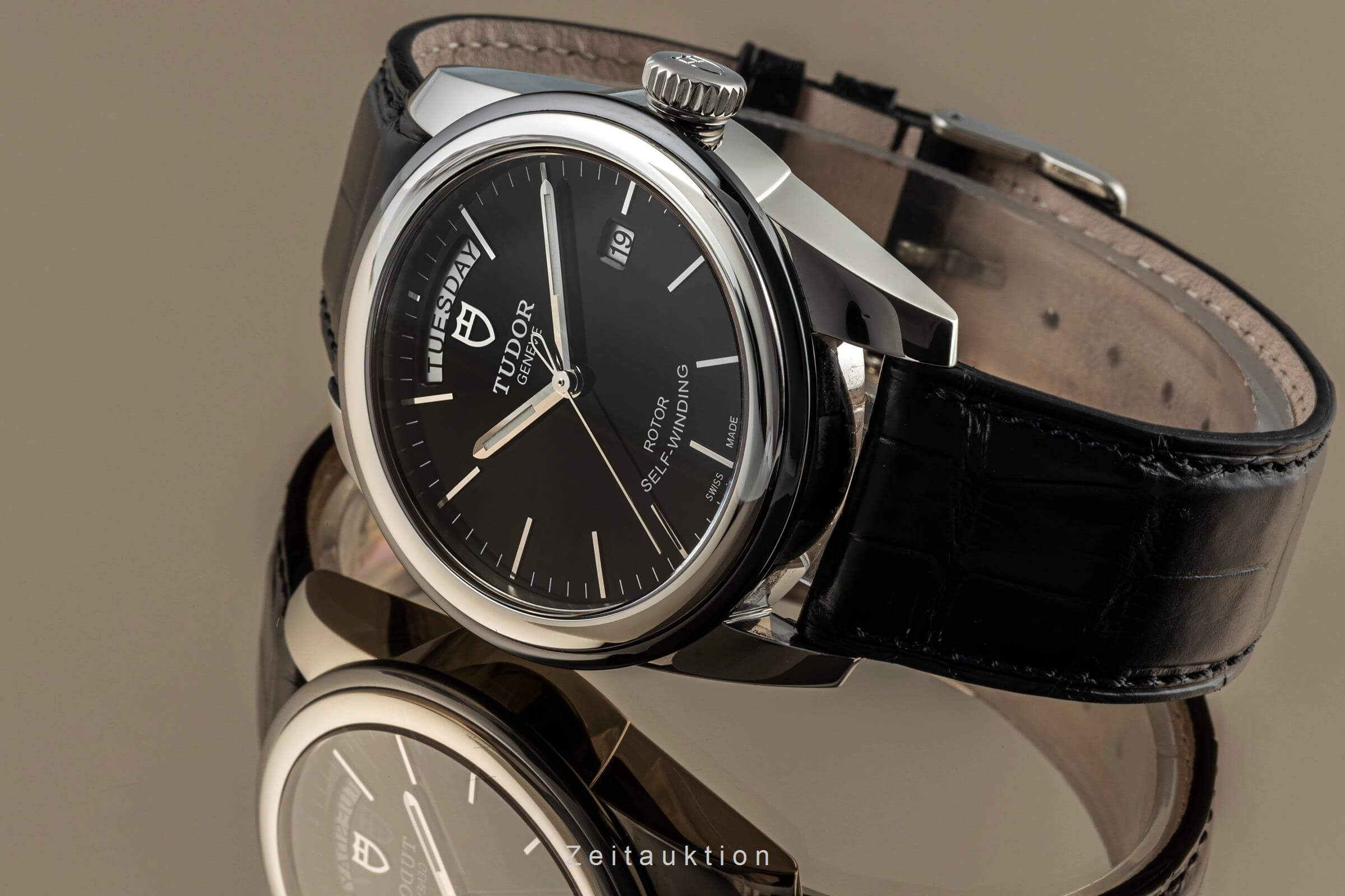 Tudor Glamour Date-Day acciaio automatismo orologio da uomo 56010N  [2402618]