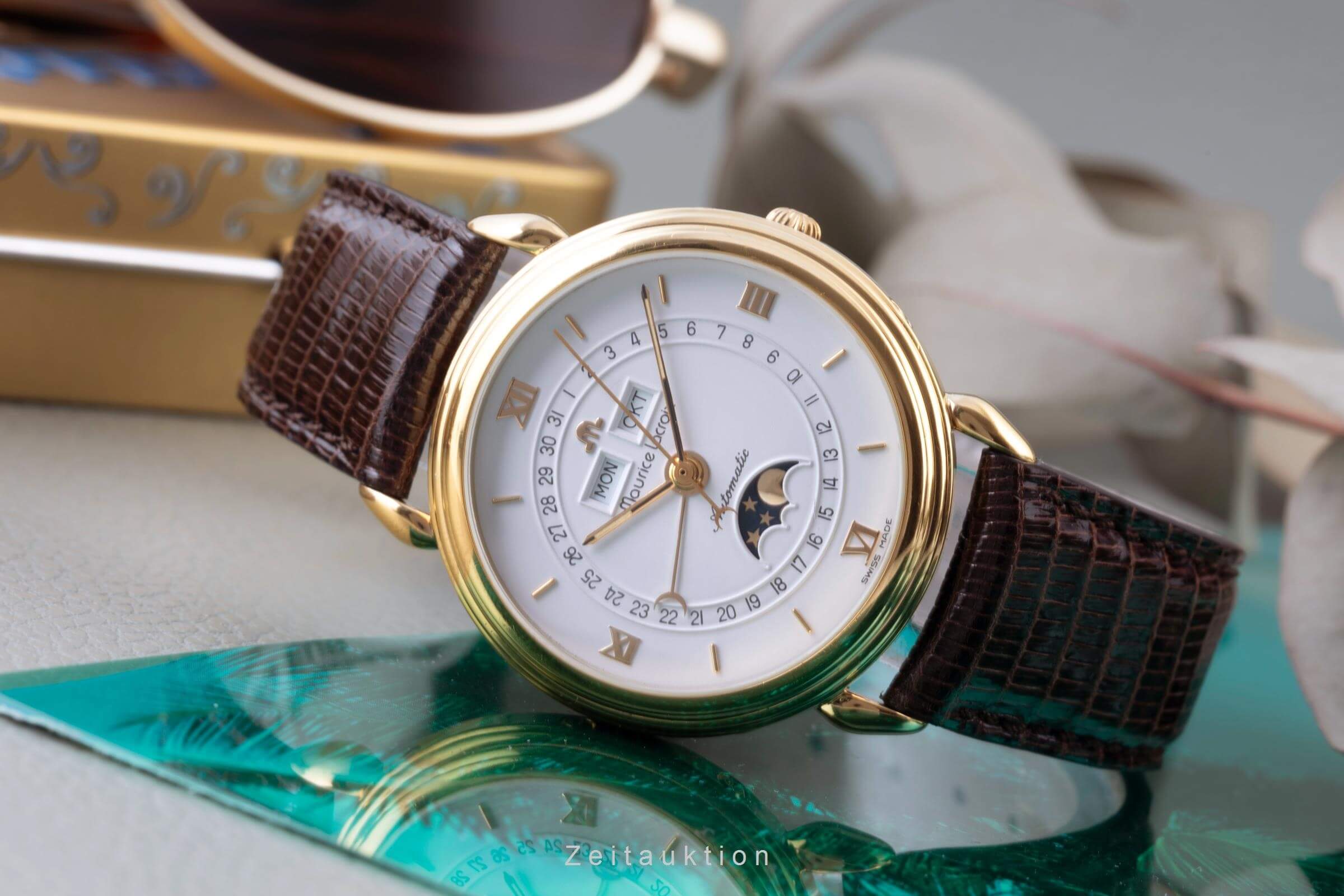 Maurice Lacroix Masterpiece gold-plated automatic men's watch 13111  [2402630]