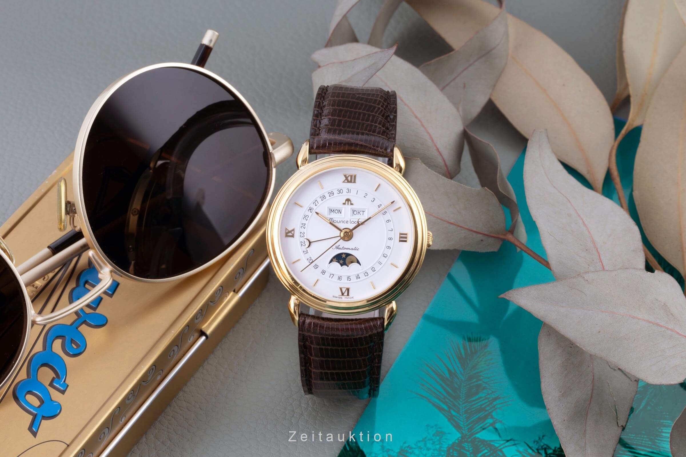 Maurice Lacroix Masterpiece gold-plated automatic men's watch 13111  [2402630]