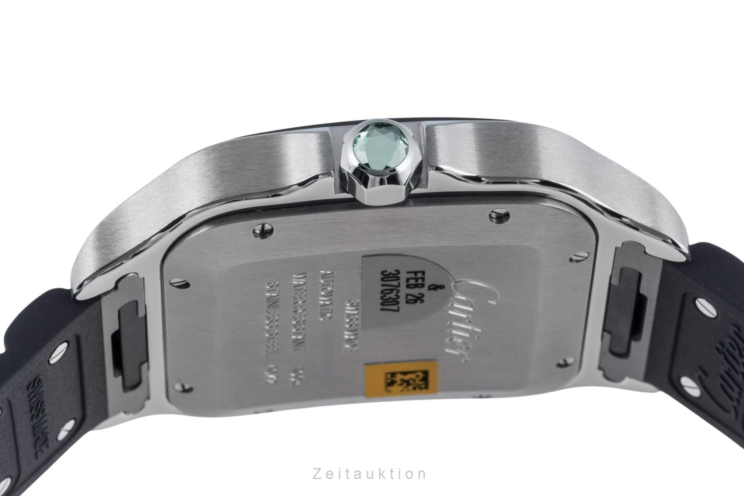 Cartier Santos Green Arabic Stahl Automatik Herrenuhr Ref. WSSA0055 B&P 2024 [2402836]