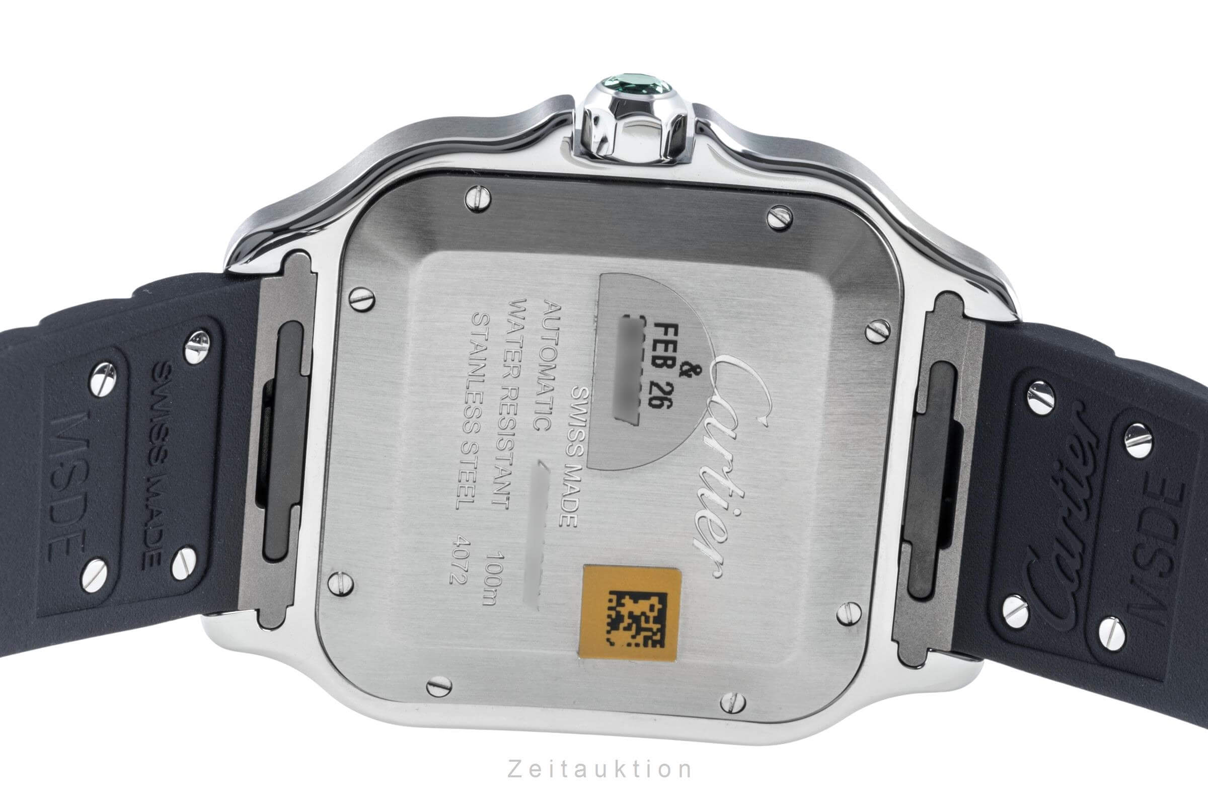 Cartier Santos Green Arabic Stahl Automatik Herrenuhr Ref. WSSA0055 B&P 2024 [2402836]