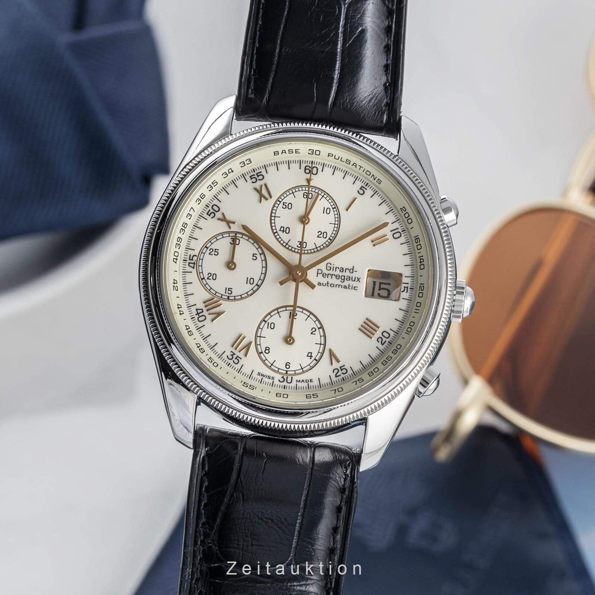 Girard Perregaux GP 4900 chronograph steel automatic Kal. 800-96G 