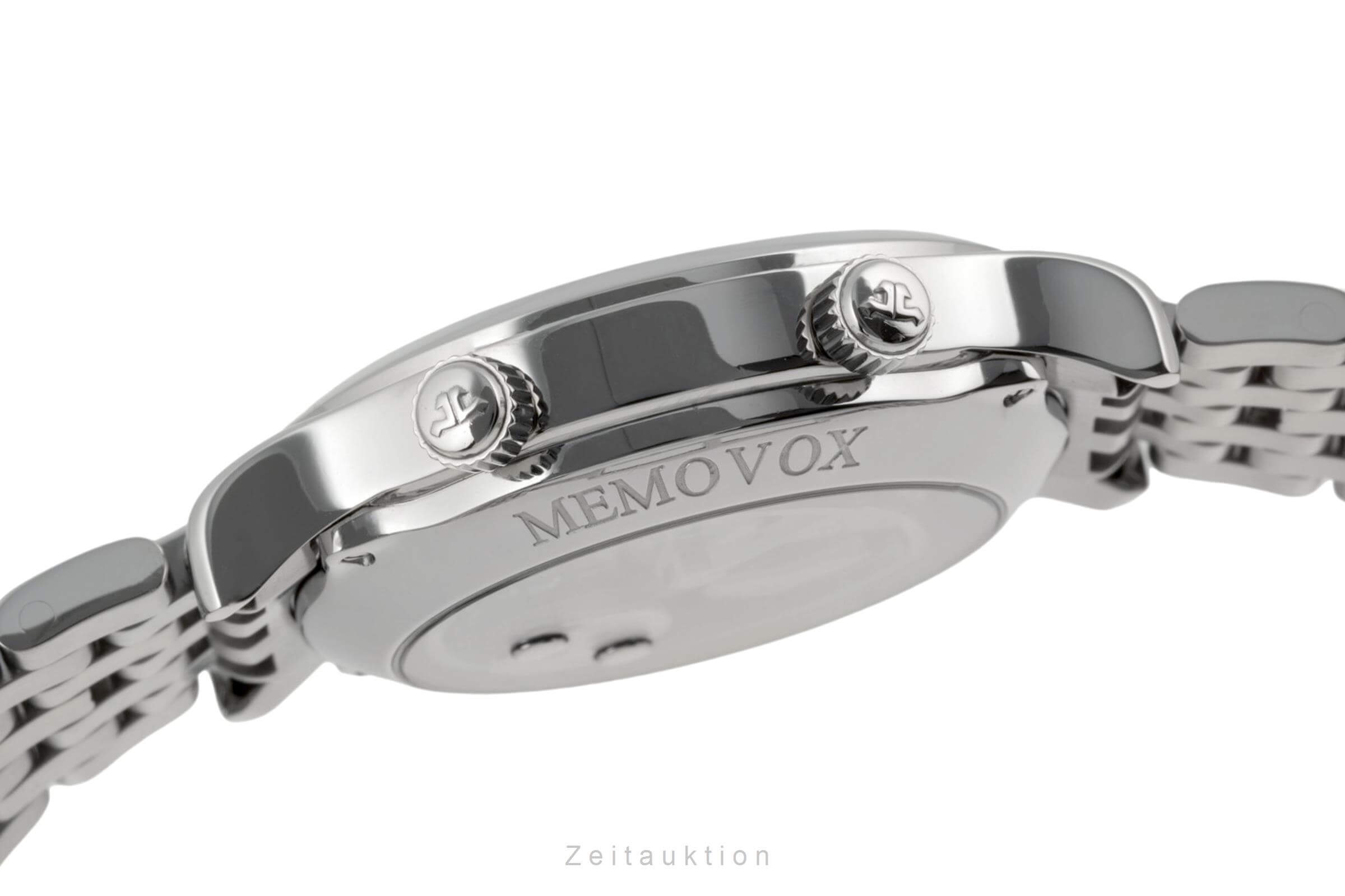 Jaeger LeCoultre Memovox Handaufzug Stahl Herrenuhr Ref. 144.8.94.S B&P [2402853]